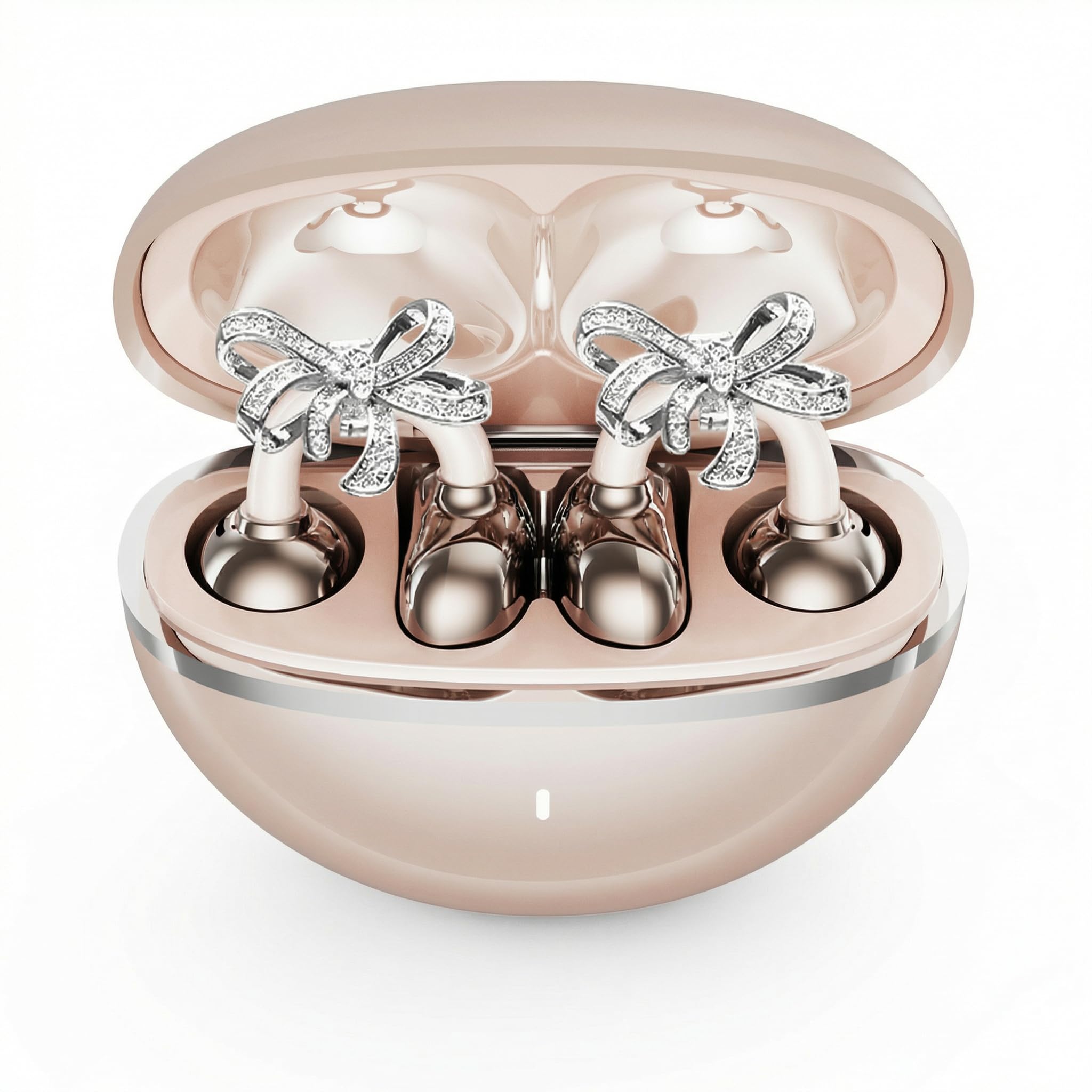 VBESTLIFE Wireless Earbuds, Clamp On Open Ear Headphones with Detachable Rhinestone Bowknot, 4H Playtime, Bluetooth 6.0, for Women Valentine's Day-image-47