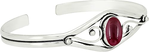 Miniatura 2 de Natural Gemstone Cuff Bangle Bracelets for Women Handmade Statement Birthstone Jewelry Adjustable Size for Perfect Fit Gift for Birthdays,