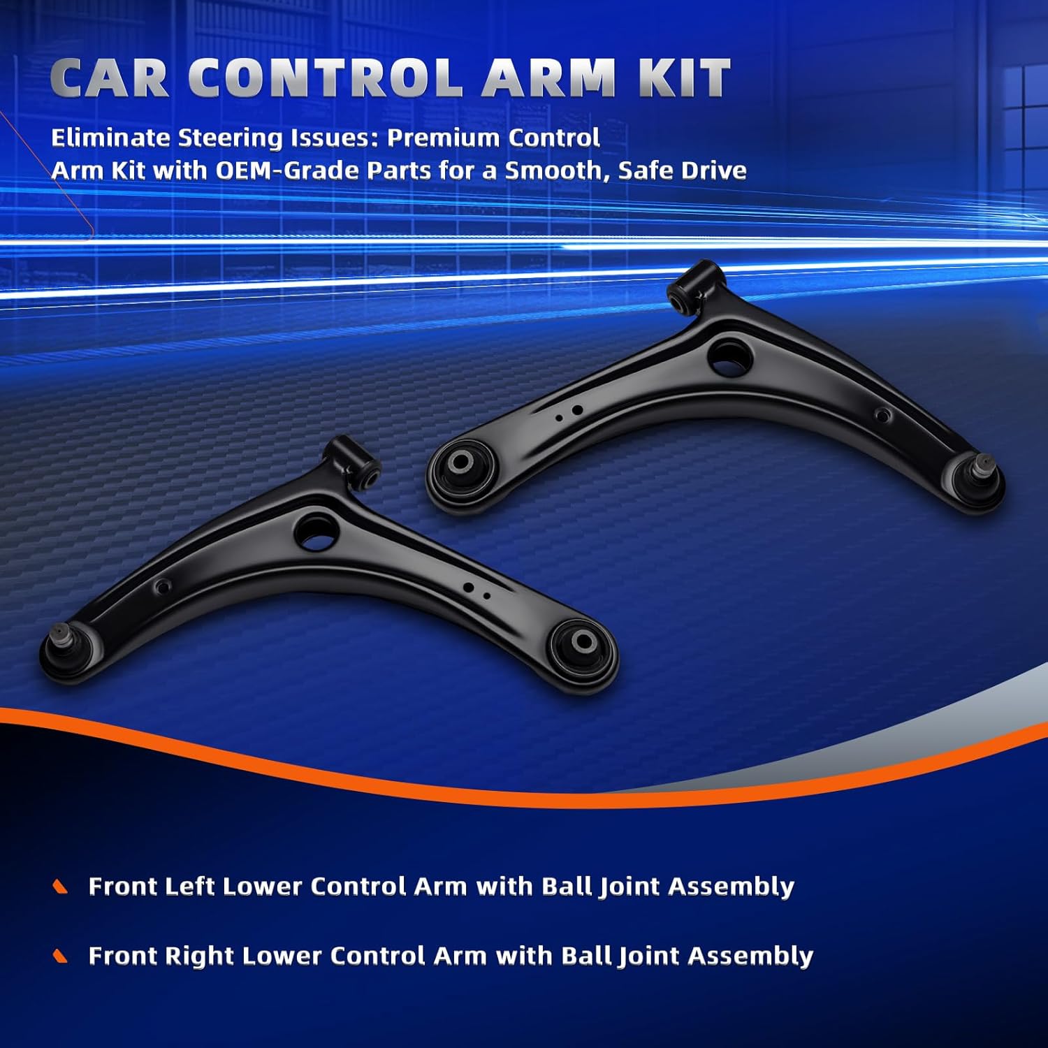 KEYOOG 2Pcs Front Lower Control Arm and Ball Joint Assembly Fit for Mi-tsubishi 08-14 Lancer w/FWD,11-16 RVR,07-13 Outlander,11-14 Outlander Sport K620548 K620549 Passenger & Driver Side