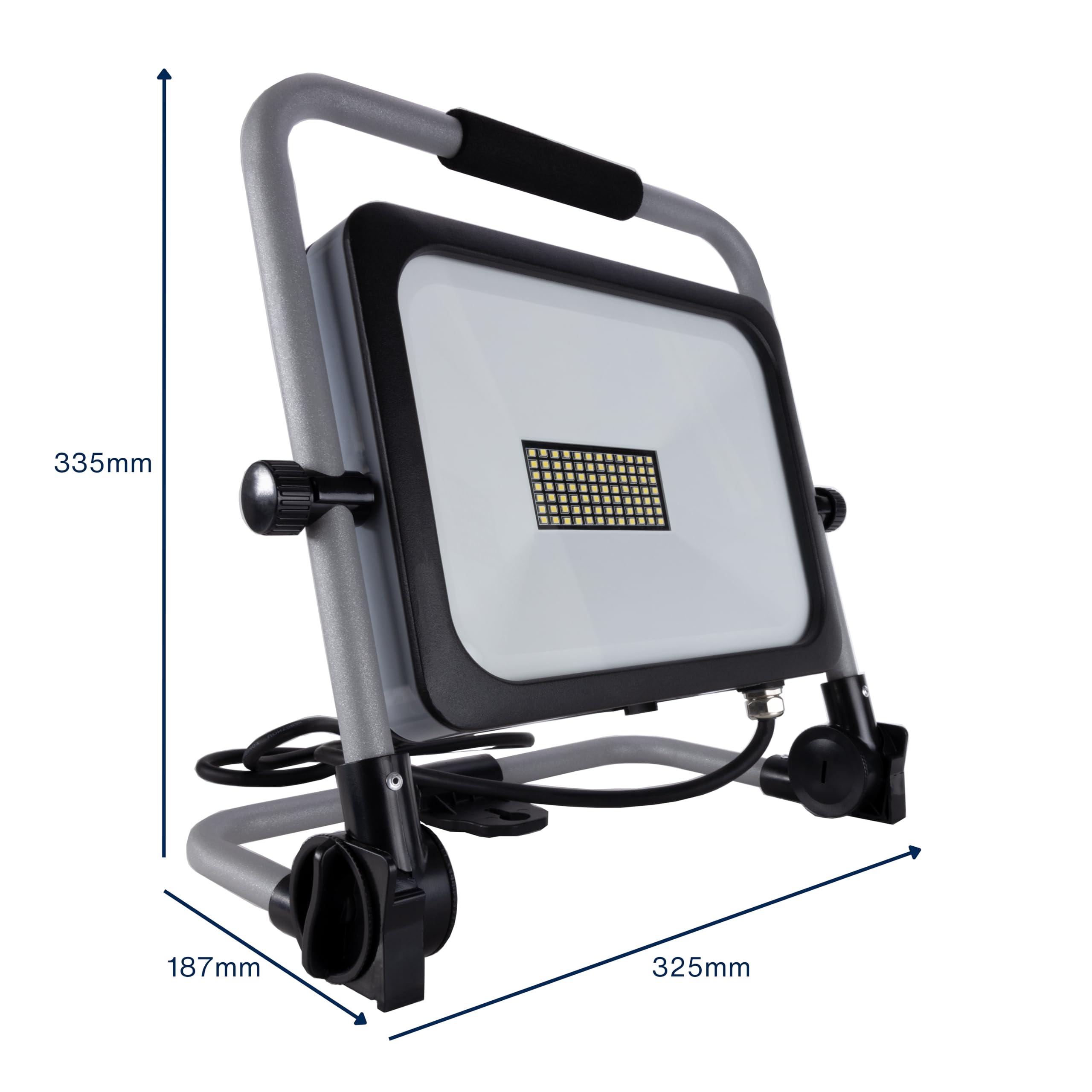 REV BRIGHT LED Arbeitsleuchte auf Ständer, 50W, 4700lm, IP54, silber