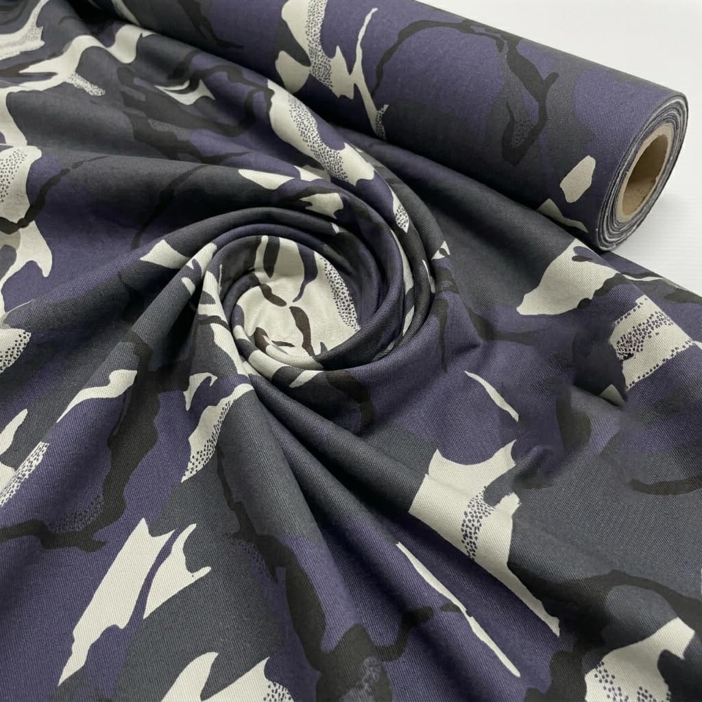 Midland Textiles Army Military Camouflage 100% Cotton Drill by The Metre, Medium Weight 58" Wide Cotton Fabric Material, Durable Camouflage Print Fabric for Sewing, Uniform, Jackets, and Workwear
