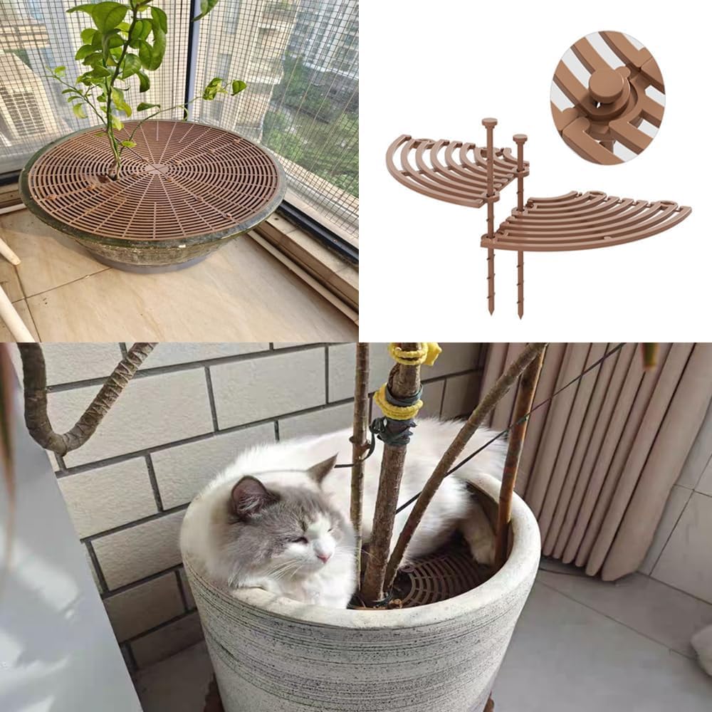2Pcs Grille Protection Plante,Cache-Pot Réglable jusqu'à 30cm,Grilles de Protection pour Pots de Plantes,Pot Protection pour Plantes,pour Plantes en Pot Grille Pot Fleur de Couverture de