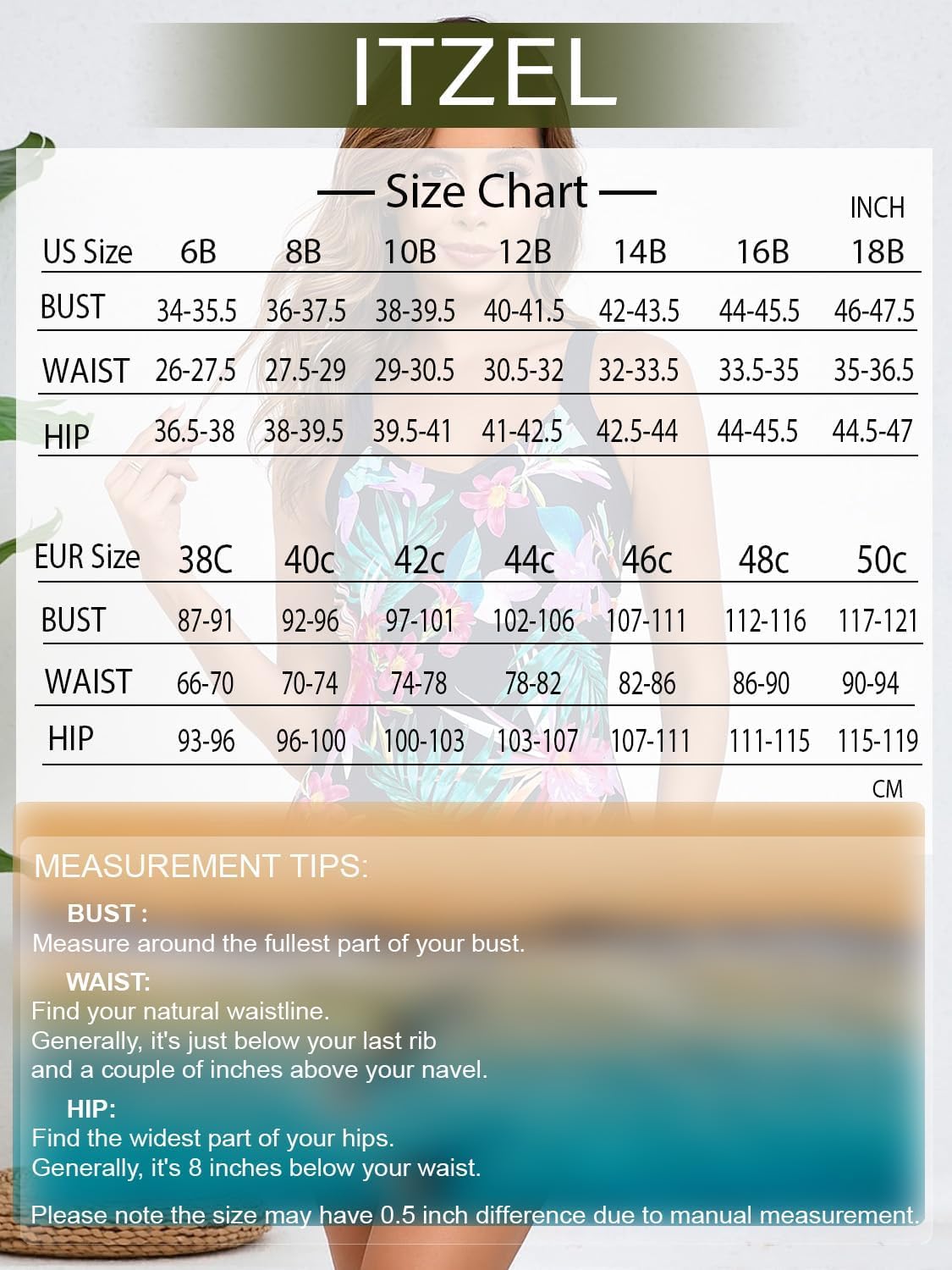 Itzel Women's Ruched Twist Front One Piece Swimsuit Tummy Control Push Up Vintage Retro Bathing Suits