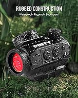 Vista 6 de PINTY Óptica de punto rojo reflex con múltiples retículas, visor táctico compacto para rifle con riel Picatinny, pistola, Airsoft