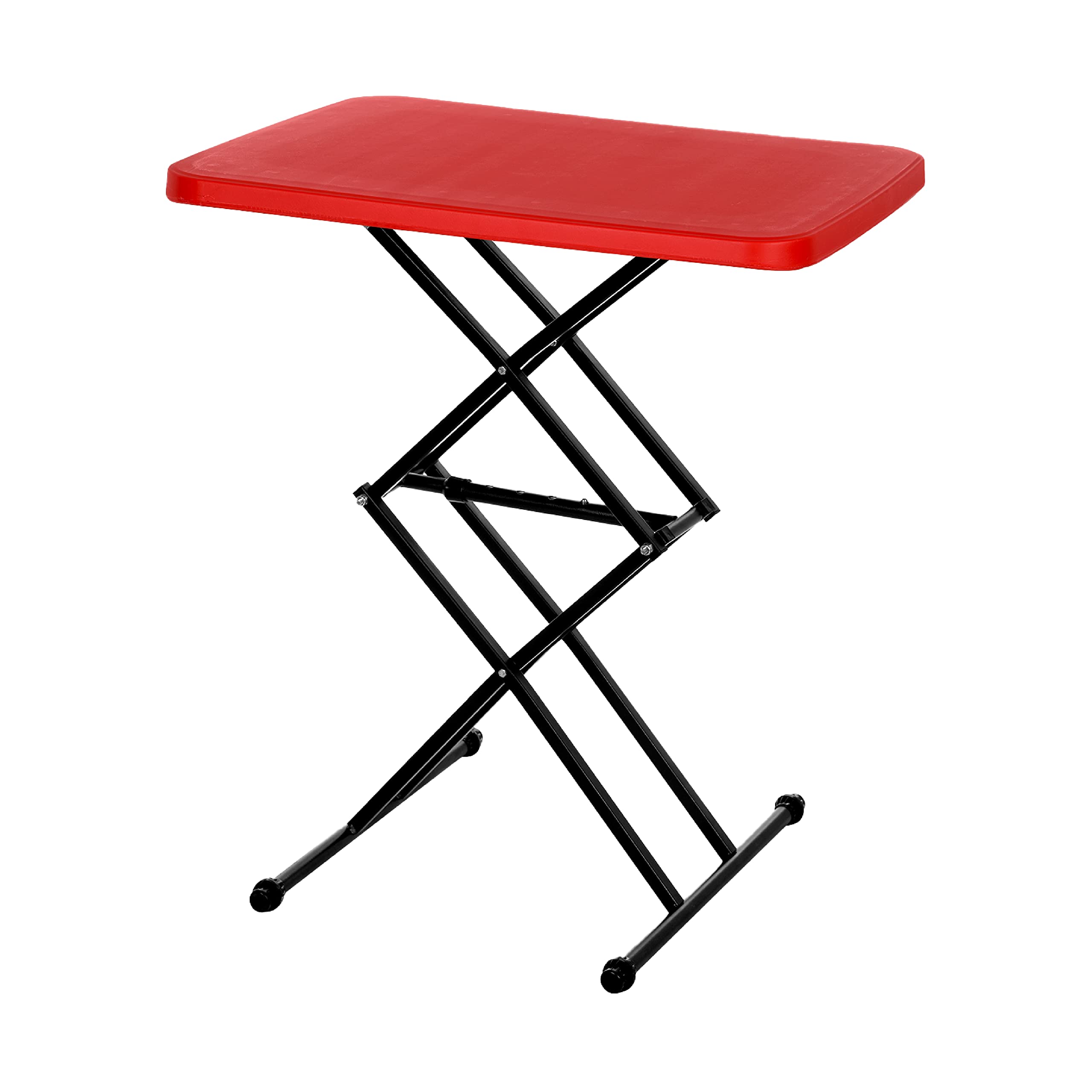Oaknest Supreme Scissor 3 Layer Hight-Adjustable Muli-Purpose Utility Table Use for Work from Home (WHF), Study, Dining and Outdoor (Color: Red/Black | Warranty : 6 Months)-picture-11