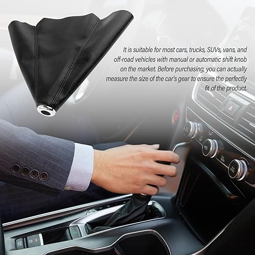 Miniatura 6 de Funda de cuero para palanca de cambios de automóvil, accesorios para decoración interior de automóvil, funda universal a prueba de polvo para auto,