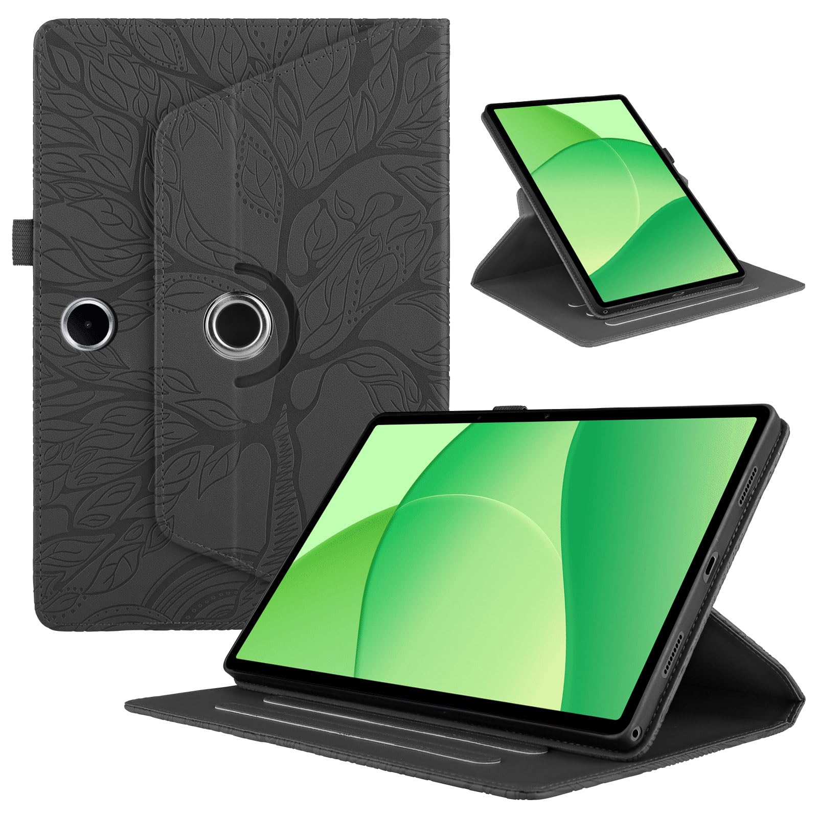 Funda para Samsung Galaxy Tab S9/ S8/ S7 11" (SM-X710/X700/T870) PU Cuero Tablets Protectora Cover 360°Carcasa Giratoria de ángulo Múltiple Stand Función Tablets Funda,Rojo Árboles — view 78
