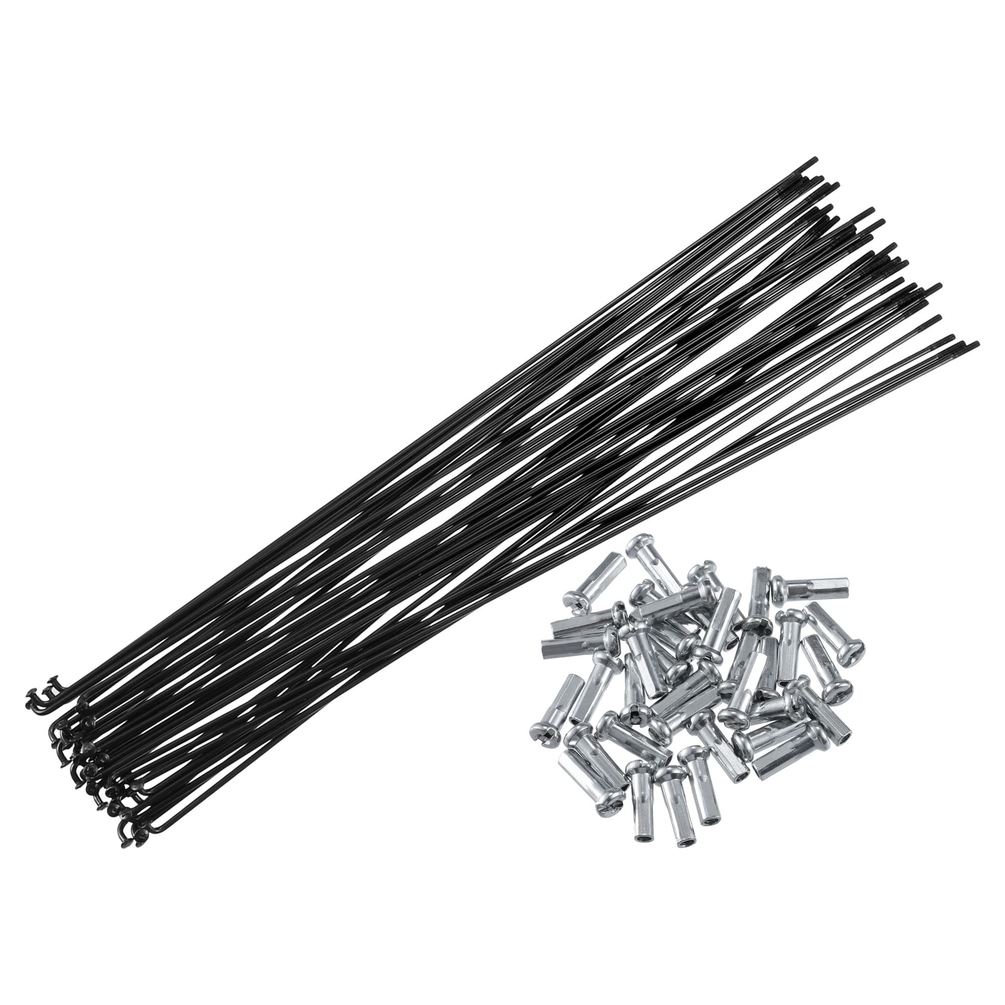 Raggi di Bicicletta Raggi in Acciaio for Bicicletta 14G J Bend 136-293 mm di Lunghezza con nippli Testa Dritta Parti di Ricambio for Bici Nero Bike Raggi(275mm X 36pcs)