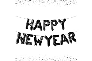 KatchOn, Black Happy New Year Balloons