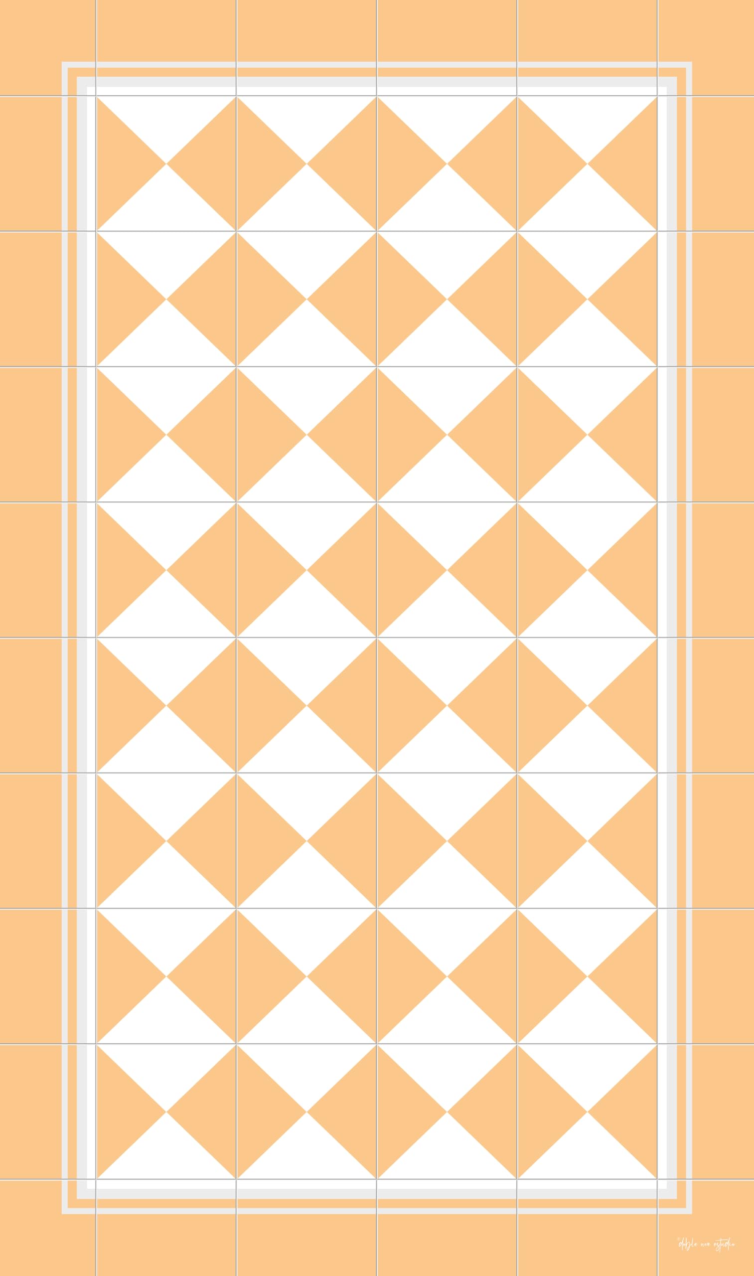 DobleUve Estudio Alfombra Vinílica Imperial | Amarillo | 47x80 | Alfombra Cocina Lavable Antideslizante | Alfombra Vinilica | Suelo Vinílico | Alfombra Vinilo Salón