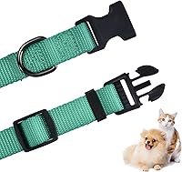 Vista 4 de AUDWUD Collar de nailon grueso, clásico ajustable, varios colores, adecuado para perros pequeños, medianos y grandes, 4 tamaños