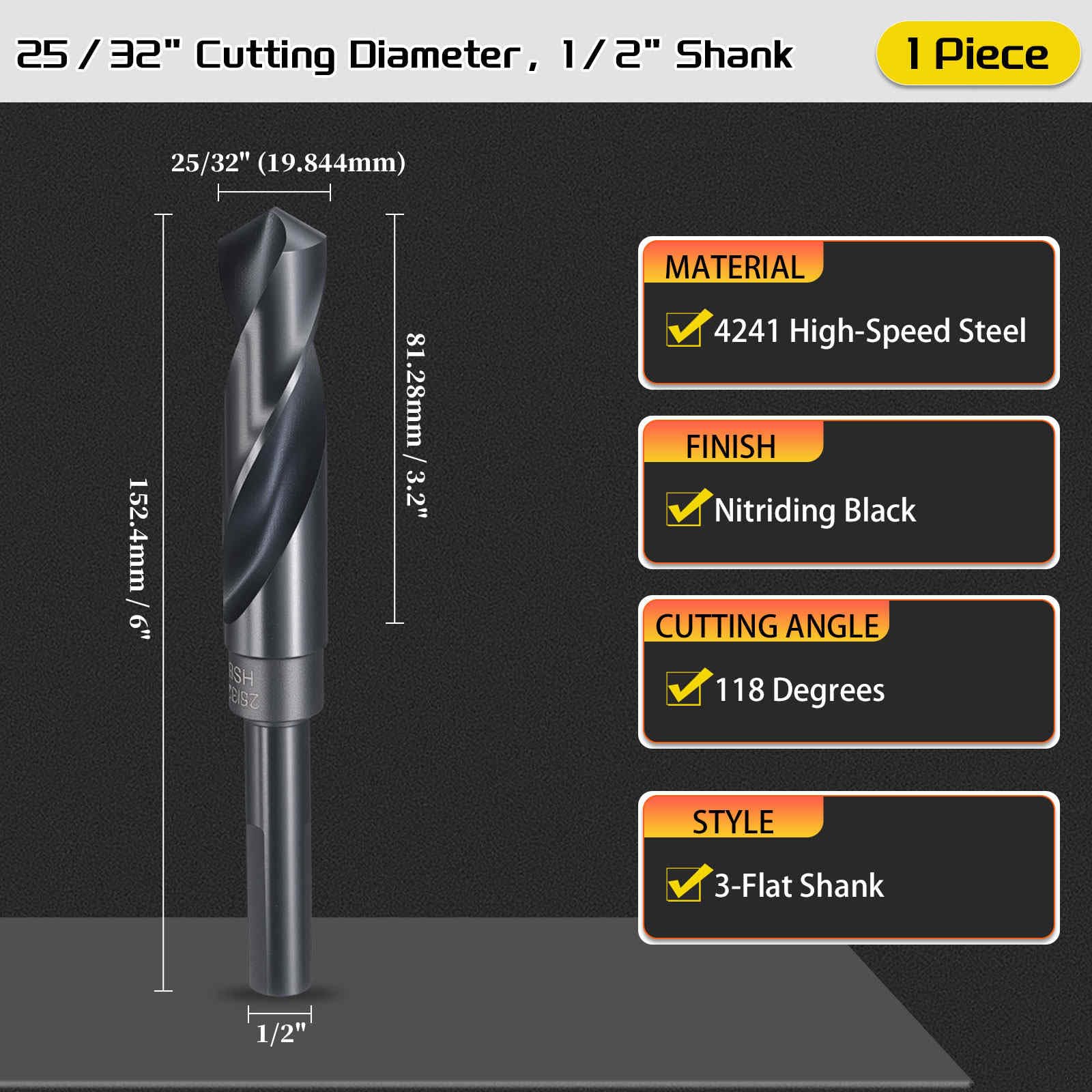 CoCud Drill Bit, 25/32" Cutting Diameter (19.844mm) - Image 2