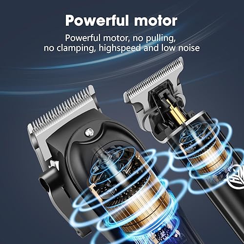 Miniatura 3 de HIENA PRO Juego de cortapelos y recortadores profesionales para hombres, kit de peluquería inalámbrico, kit de corte de pelo, juego de cortapelos