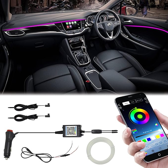 Callsky Interior Car Lights, Car Accessories, RGB Neon Light Kits with