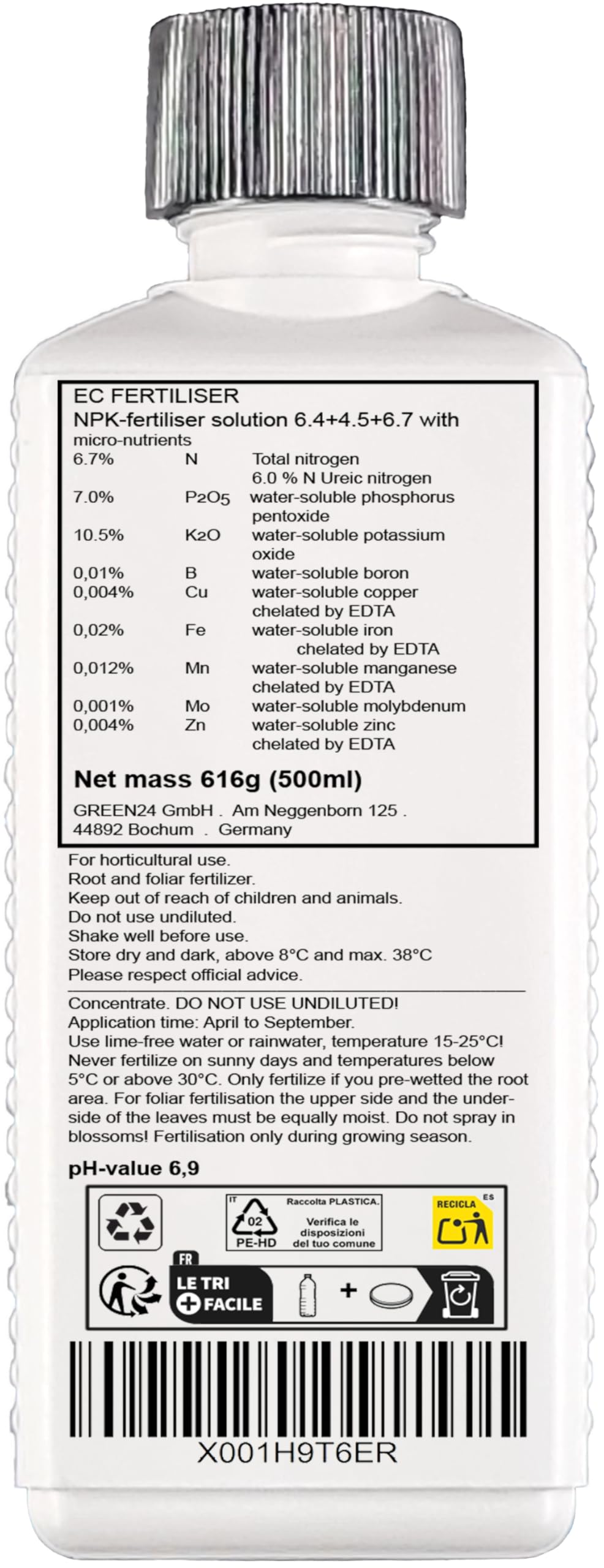 GREEN24 Engrais tomates, poivrons, piments, fertilisant liquide premium gamme professionnelle 500ml
