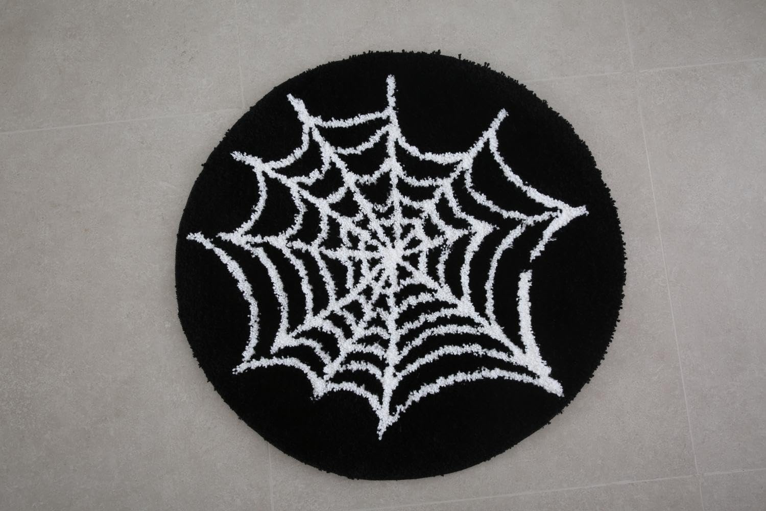 Soft Funny Halloween decoration Bath Rug for Kids Non Slip Absorbent Bath Mat Machine Washable Shaggy Kids Bedroom Decor Bathroom Door Mat (Black)