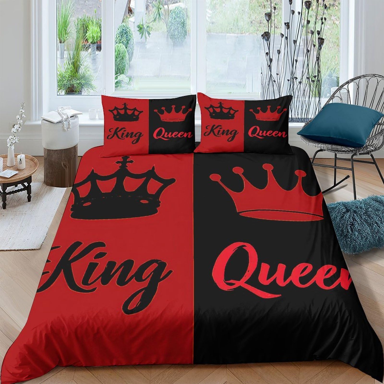 Ctjqhvkz Style-8 3D Printed King Crown Fitted Sheet Microfiber Red Black Queen Bed Cover Non Slip For Bedroom Guest Room Mattress Protection Single（135X200cm）