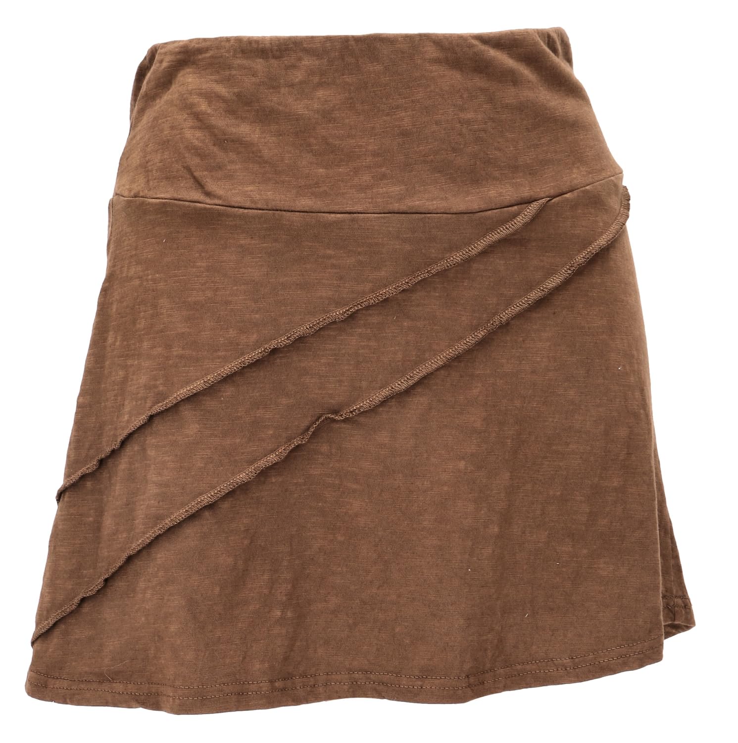 GURU SHOP Minifalda cómoda de algodón para mujer