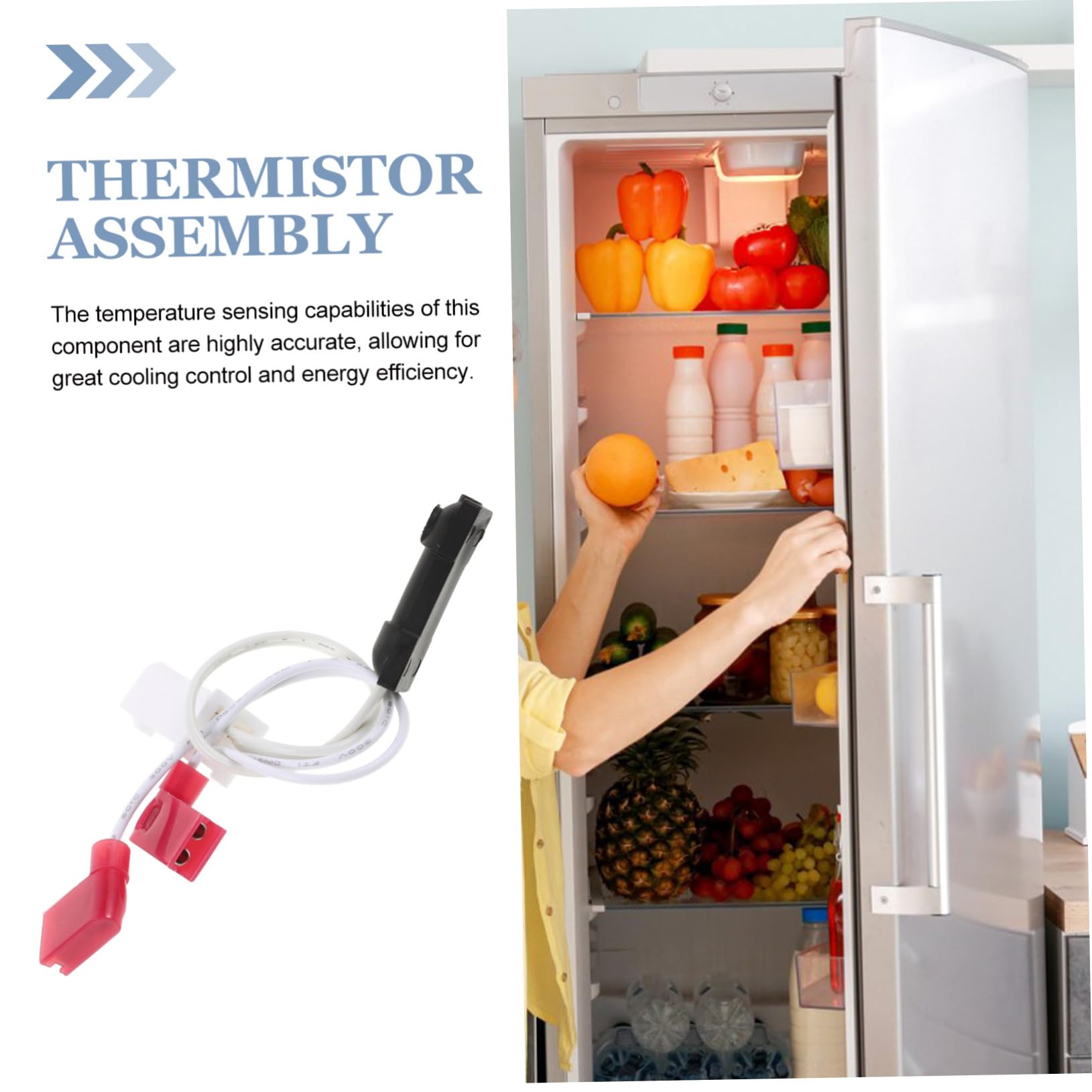 Veemoon Replace Your Refrigerator Thermistor Easy to Install Sturdy Plastic for Enhanced Performance