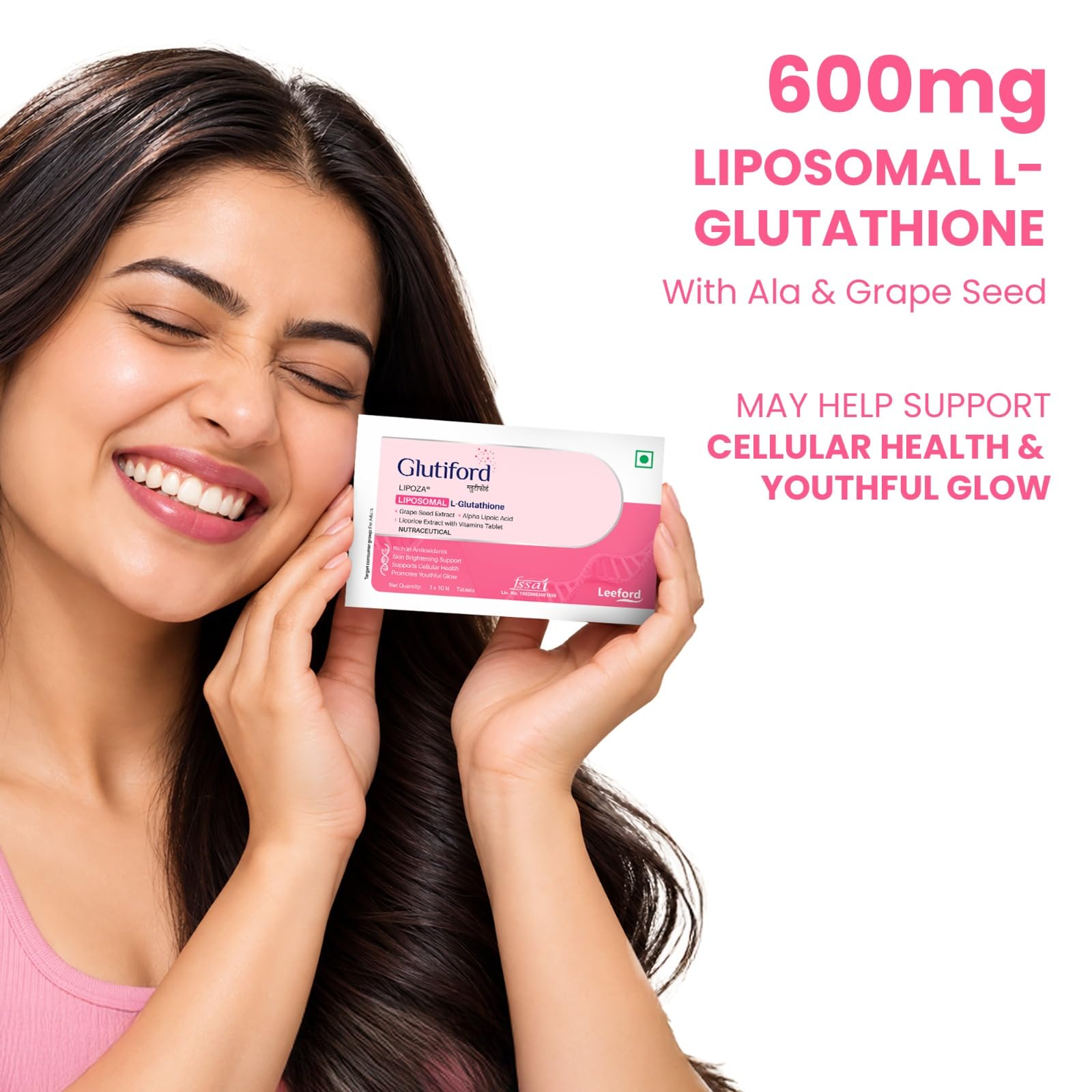 Glutiford Liposomal Glutathione Tablets, 600 mg, 10 Count — Amazon image 2