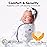 Mama Cheetah Baby Swaddle Sack, Organic Cotton Swaddle Blanket, Adjustable Swaddle Sleep Sacks, Easy Swaddles for Boy Girl 0-3 Month, Baby Essentials, 4-Pack, 4-pack Grey