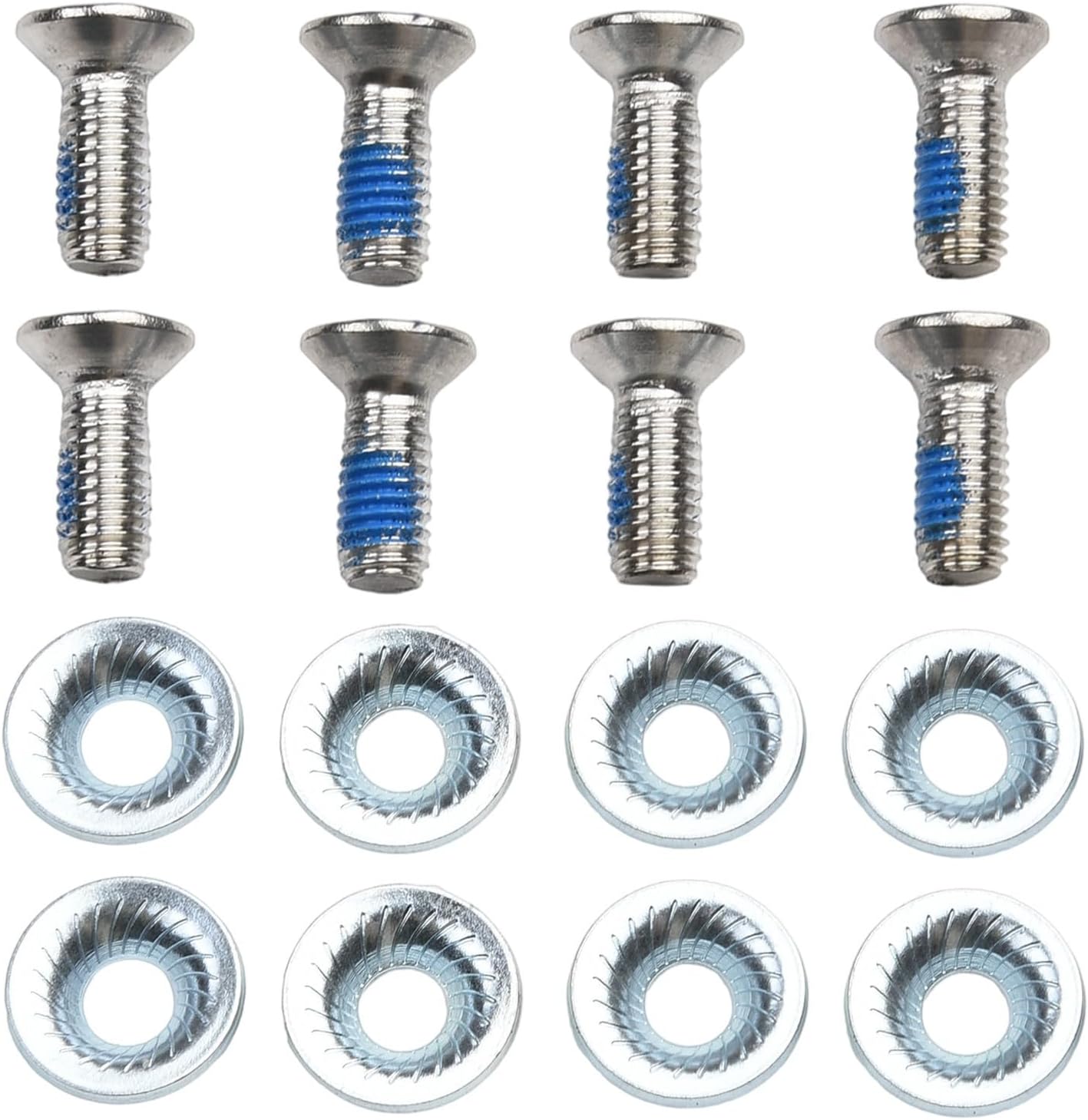Snowboard Fixed Screw Set M6x16 mm with 20 mm OD Washers for Binding Plate Mounting – Metal Anti-Slip Ski Repair Hardware, 16-Pack(8pcs)