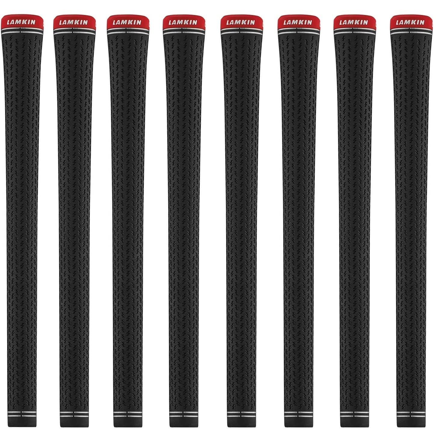Lamkin Crossline Black 360 Golf Grip Bundle (8 Piece), Standard