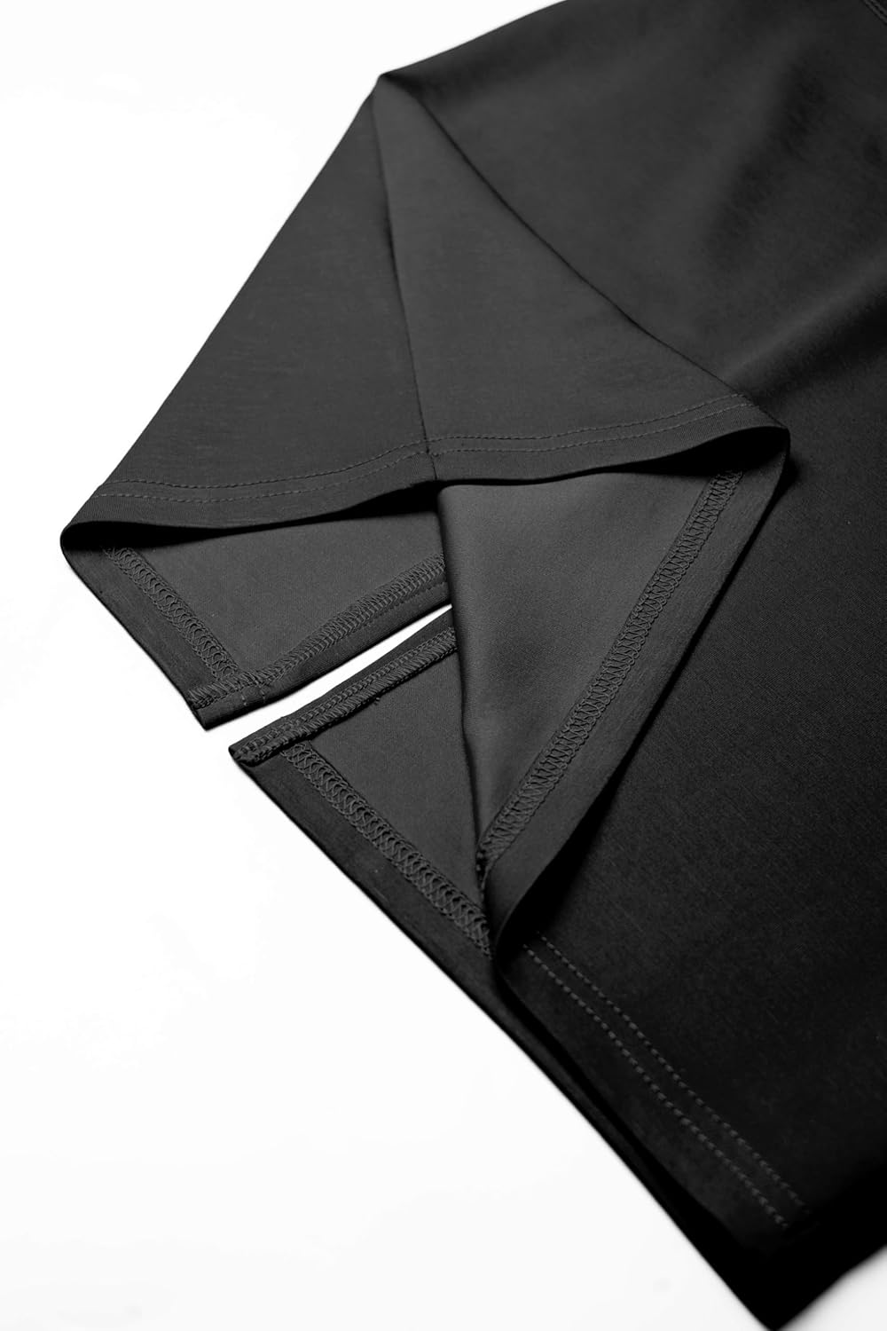 Ellames Women's Mini Club Skirt Basic Bodycon High Waist Pencil Skirts with Slit - Image 6