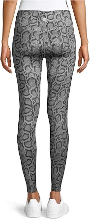 Avia Activewear Women's High Waist Ankle Tights with Side Pockets (2XL 20, Snake Print)