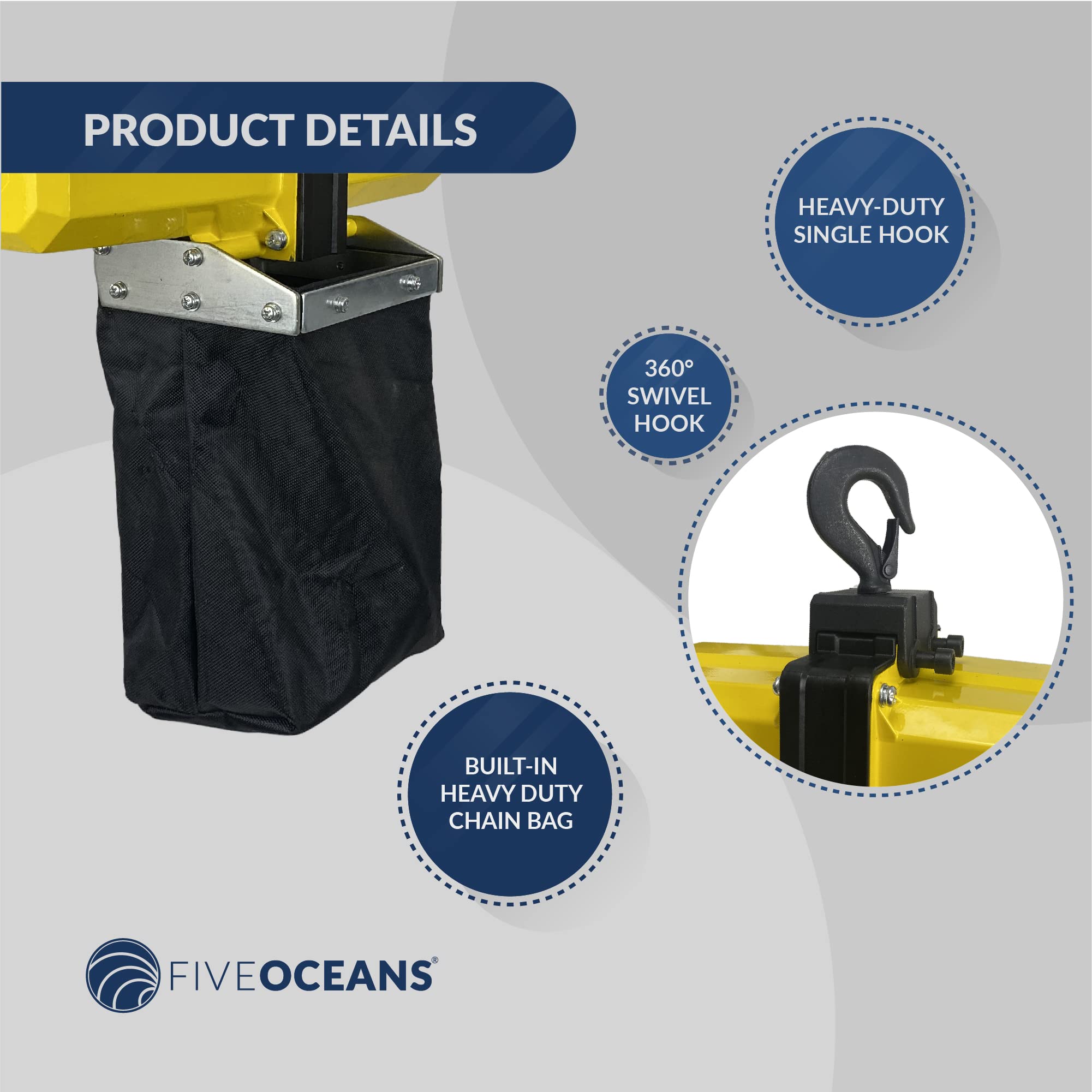 Five Oceans Lift Electric Chain Hoist Single Phase Overhead Crane