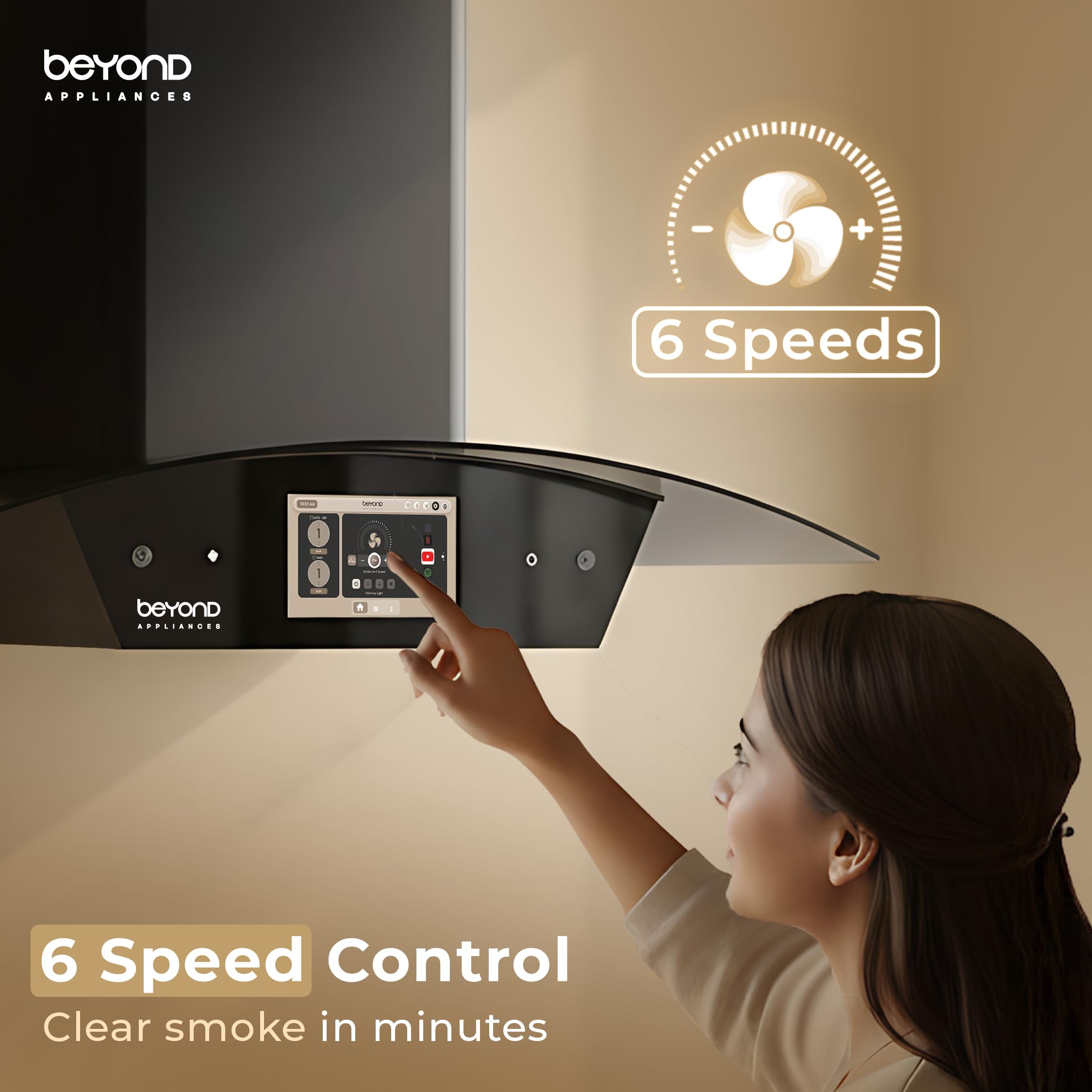 Beyond Appliances Asteria Chimney - 1800 CMH, Filterless -3