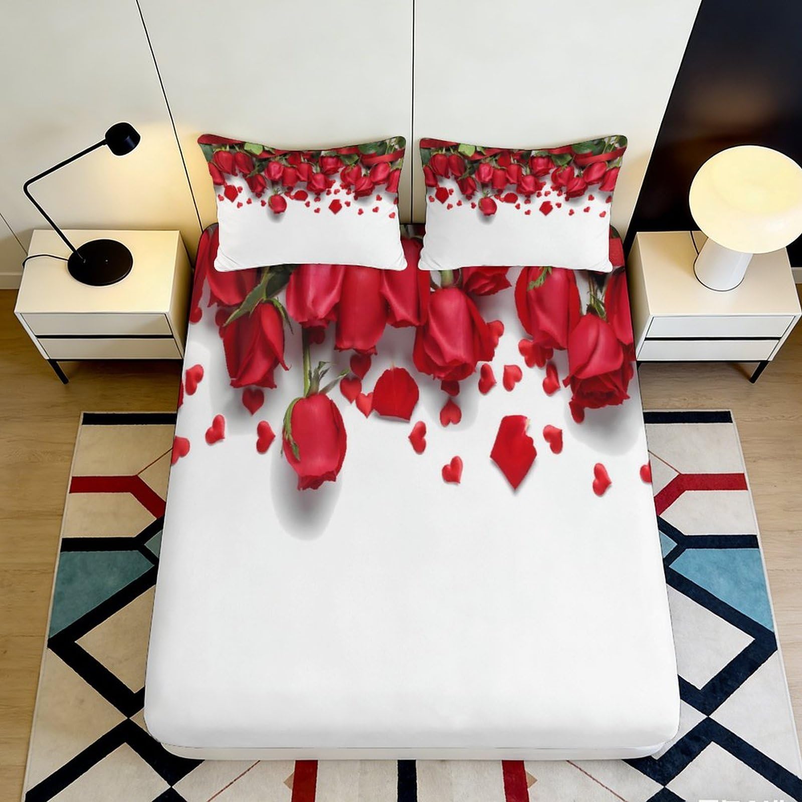 3D Printed Zodiac Pattern Fitted Sheet Microfiber Deep Pocket Non-Slip Bedding Set Zodiac Mattress Fitted Cover for Adults Teens 200x200x25cm