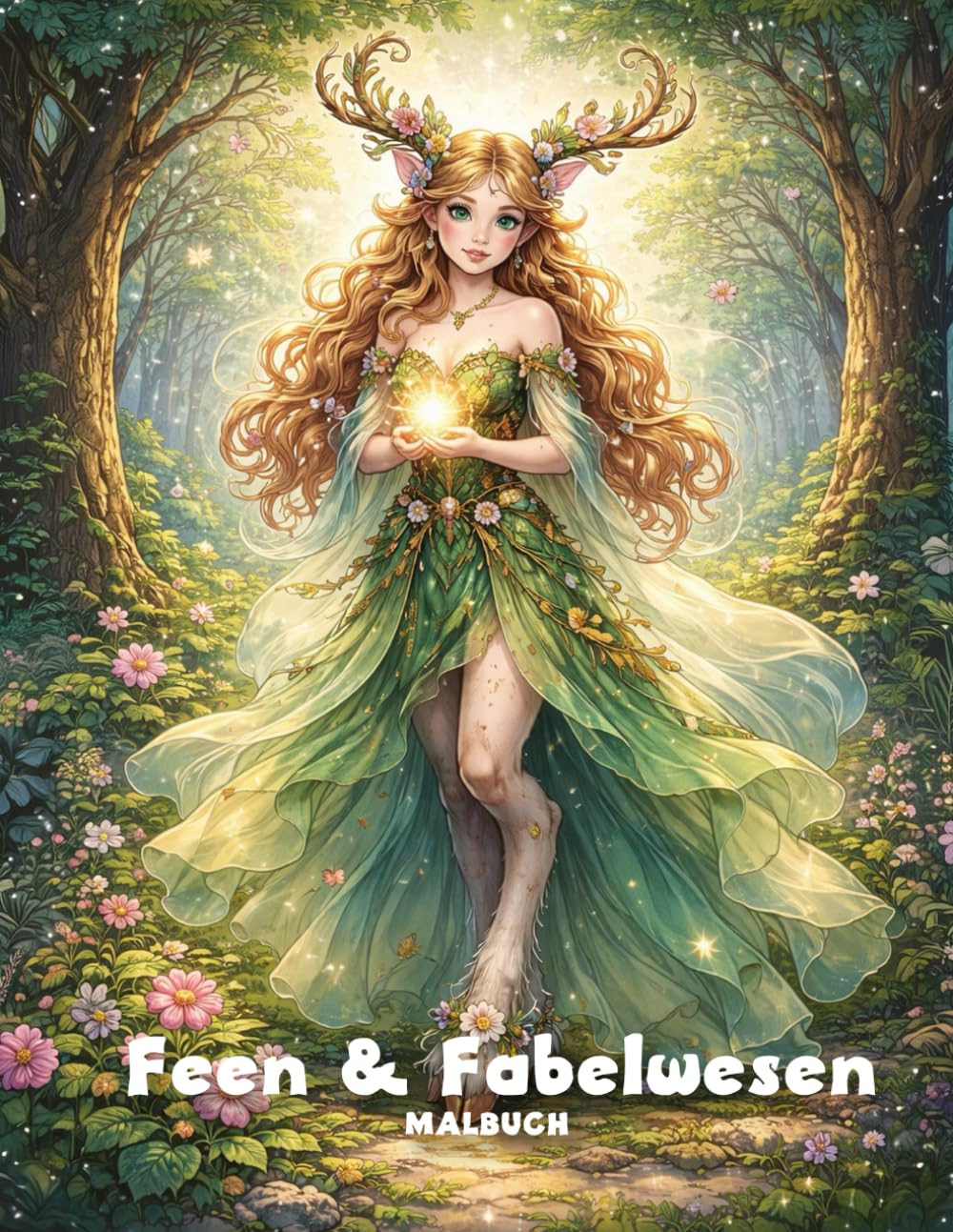 Feen und Fabelwesen Malbuch: 50 detaillierte Feen und Fabelwesen zum Ausmalen. Entspannung, Förderung der Kreativität und Konzentration.