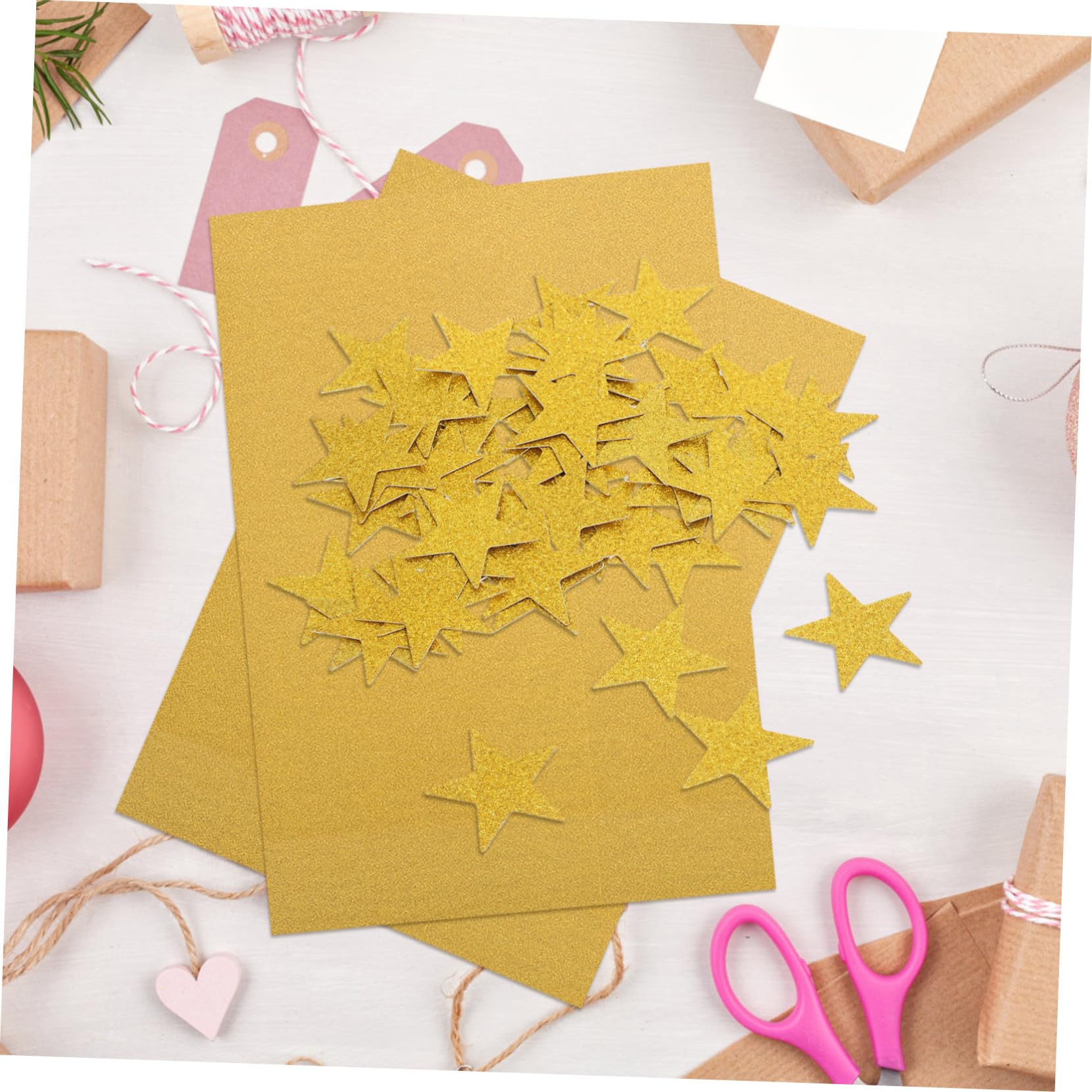 Papier Pailleté Argenté A4, 10 Feuilles Épaisses pour Bricolage