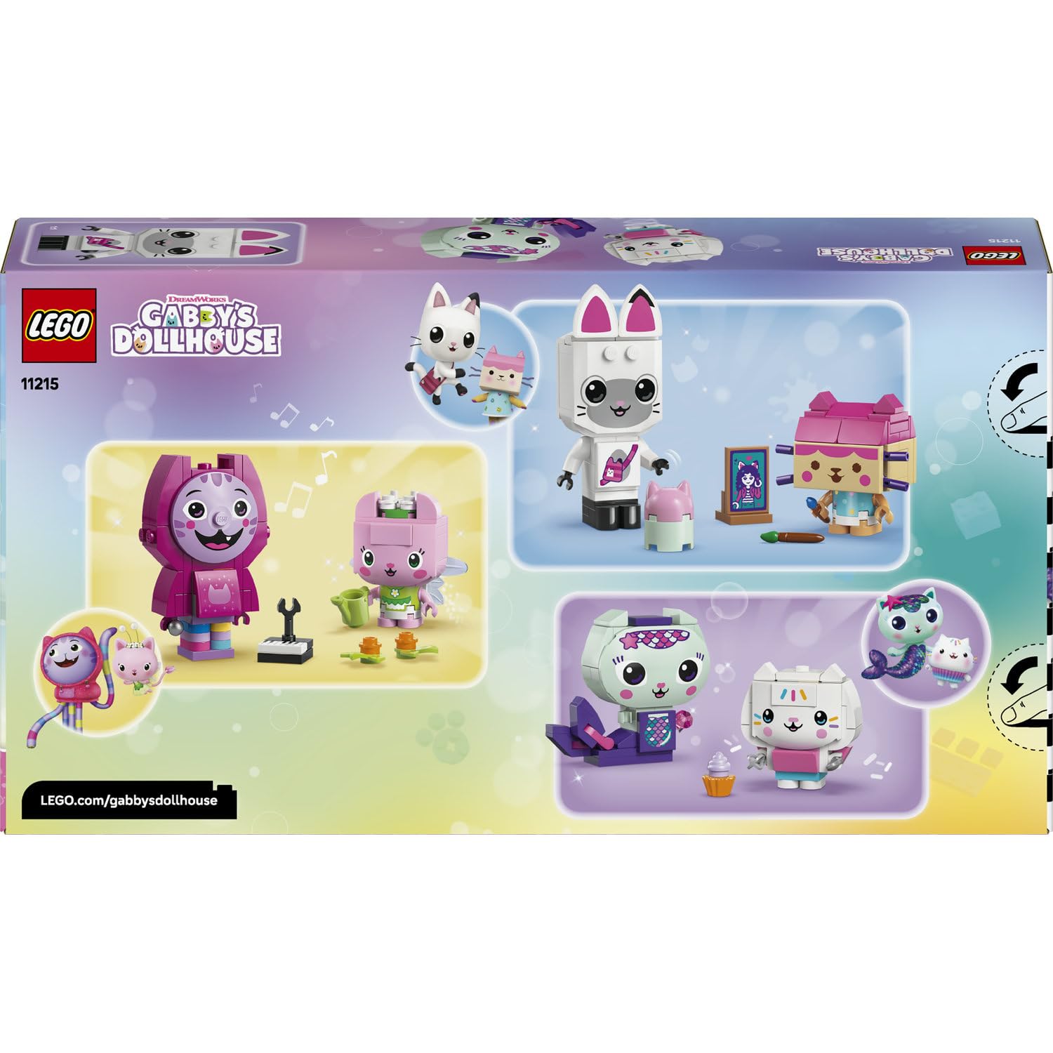 LEGO Gabby’s Dollhouse Gabby’nin Parçalarla İnşa Edilen Kedi Arkadaşları 11215-6 Yaş ve Üzeri Çocuklar için 6 Hayvan Figürü İçeren Yaratıcı Oyuncak Yapım Seti, Yılbaşı Hediyesi Fikri (324 Parça)