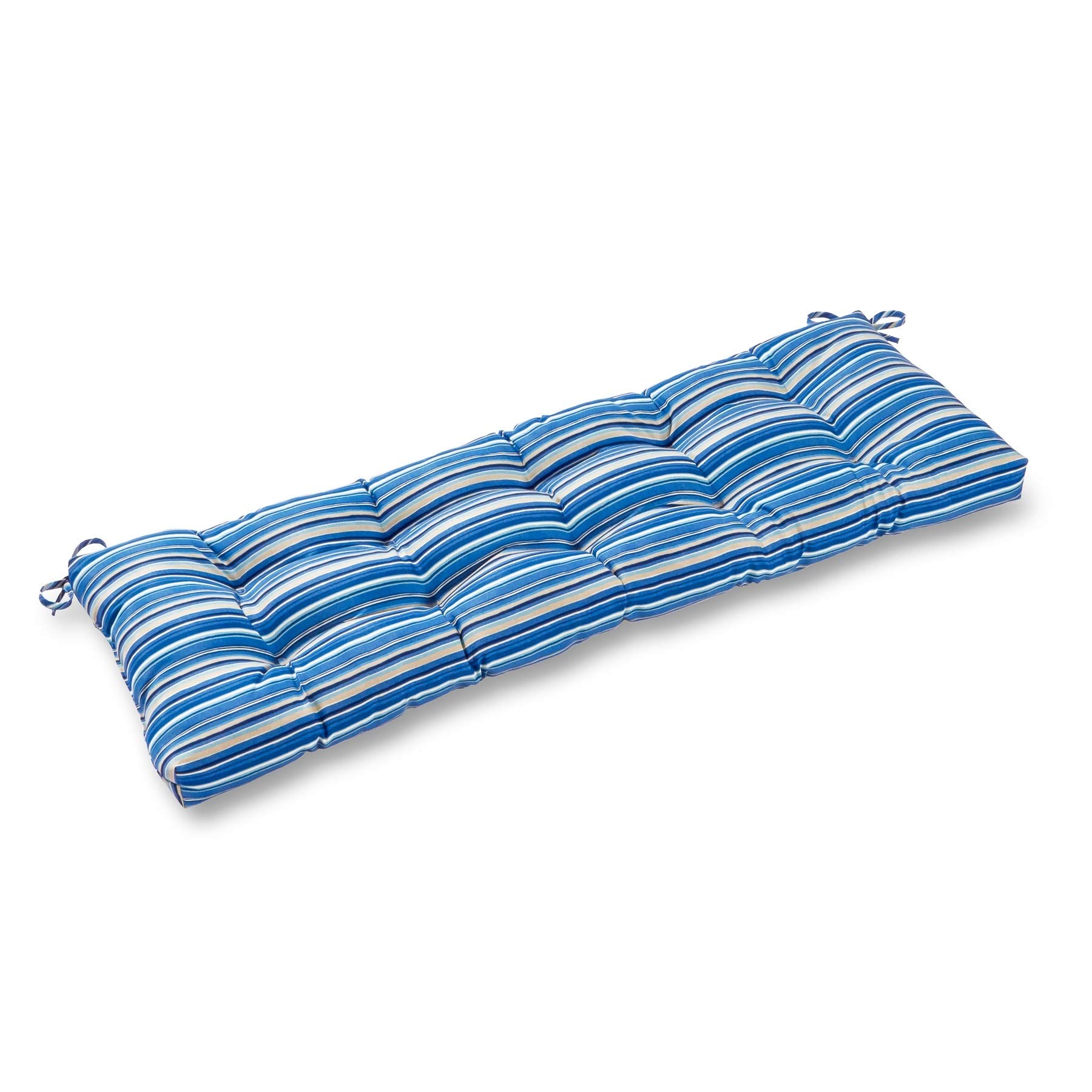 South Pine Porch Outdoor 51x18-inch Bench Cushion, 51x18, Sapphire Stripe