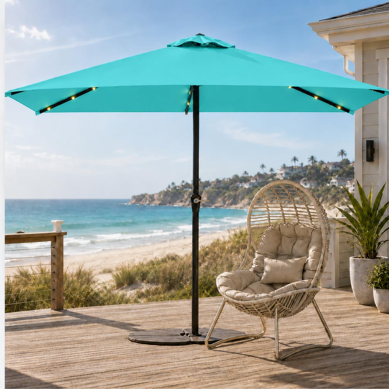 16 patio market umbrella Amazon.com : Kingdom 6.5 x 10ft Rectangular Patio with Solar Lights, LED Lighted Umbrella with Push-Button Tilt and Crank, 6 Sturdy Iron Ribs for Garden, Deck, Pool, Aqua 3d black wolf pu Since its launch in Best bike helmet Färg:Firetiger