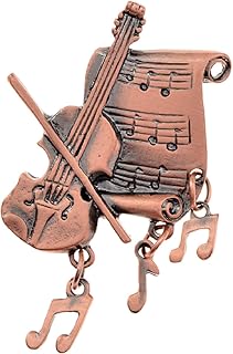 Spilli per Cravatta A Piccoli Prezzi Spilla per Chitarra Violino Bronzo Antico Moda Donna