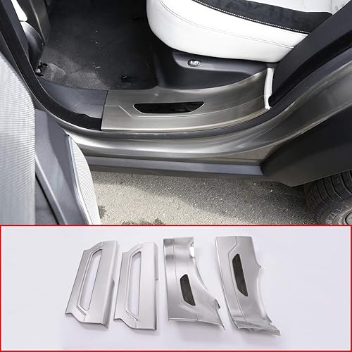 Miniatura 2 de CHEYA Inoxidable Interior Puerta Guardia Umbral Umbral Umbral Placa Trim para Land Rover Range Rover Velar 2017 2018