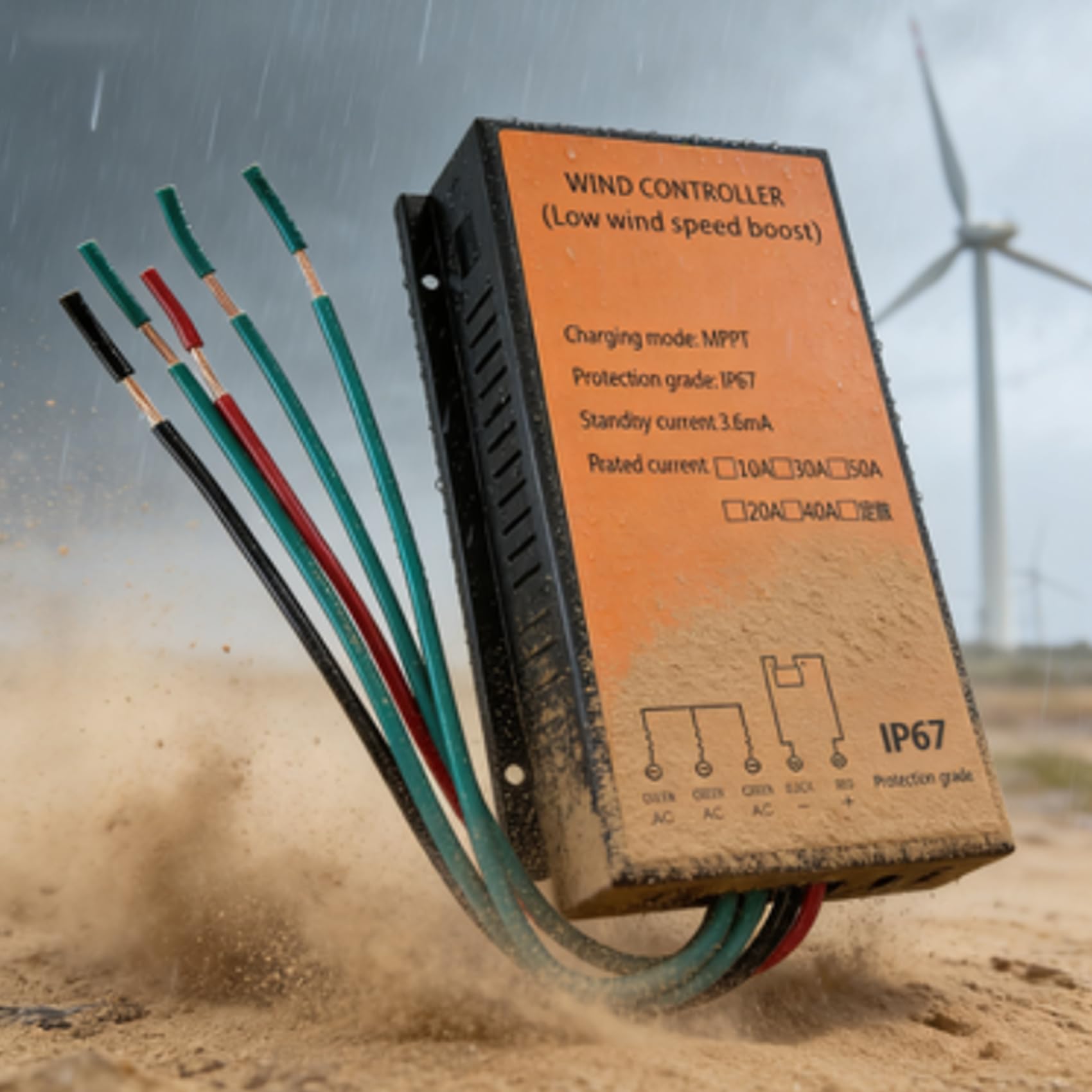Kontroler ładowania turbiny wiatrowej 5000W, 12V/24V/48V/220V 10A-50A, wodoodporny IP67, kontroler generatora wiatrowego, do wszystkich trójfazowych turbin wiatrowych
