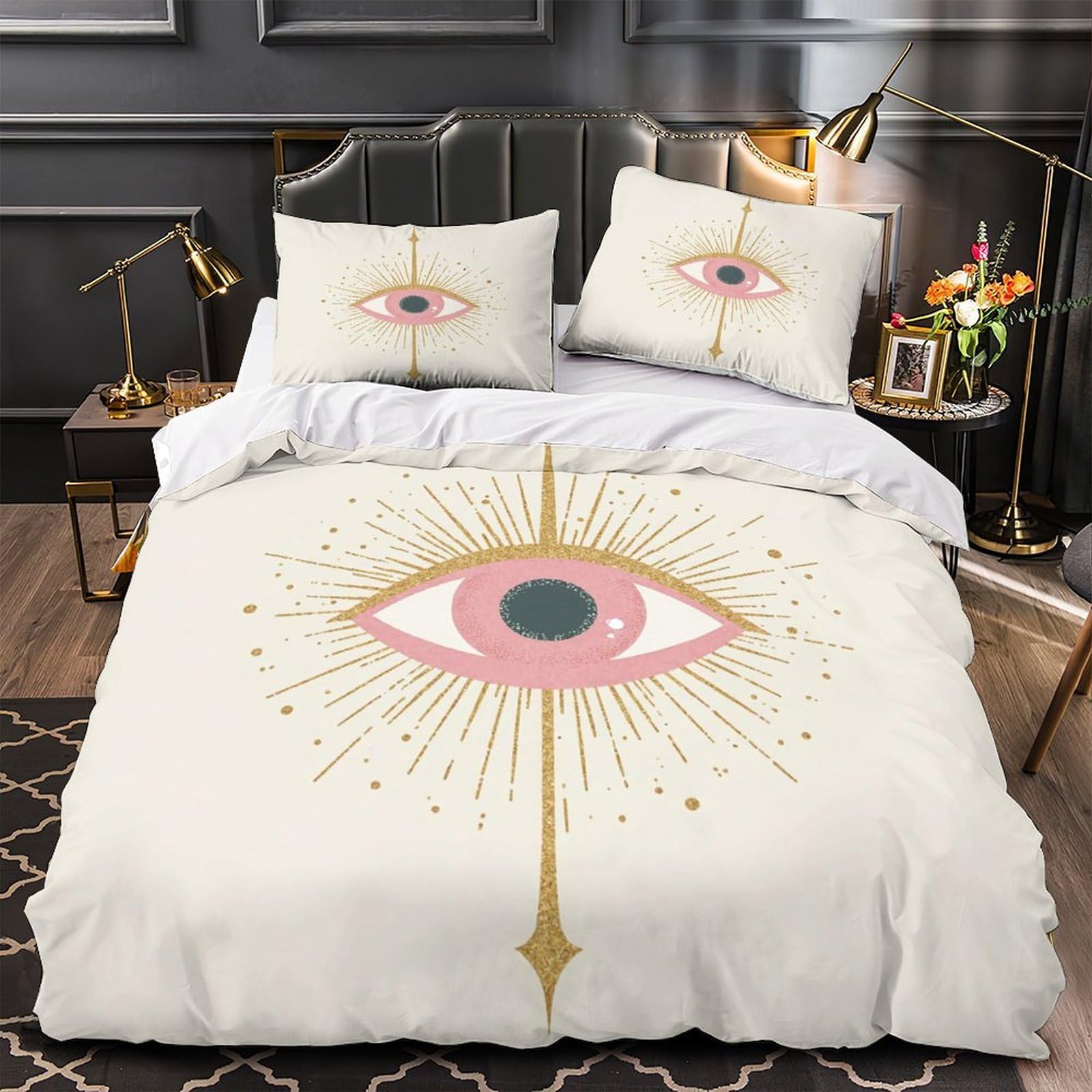 Parure de lit microfibre douce imprimée 3D paysage de campagne chic 200x200cm