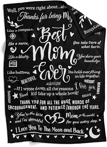 Miniatura 1 de Regalos para mamá cumpleaños, manta suave y cálida de hija e hijo, manta de mamá regalo para Navidad, regalos de madre para el día de la madre,