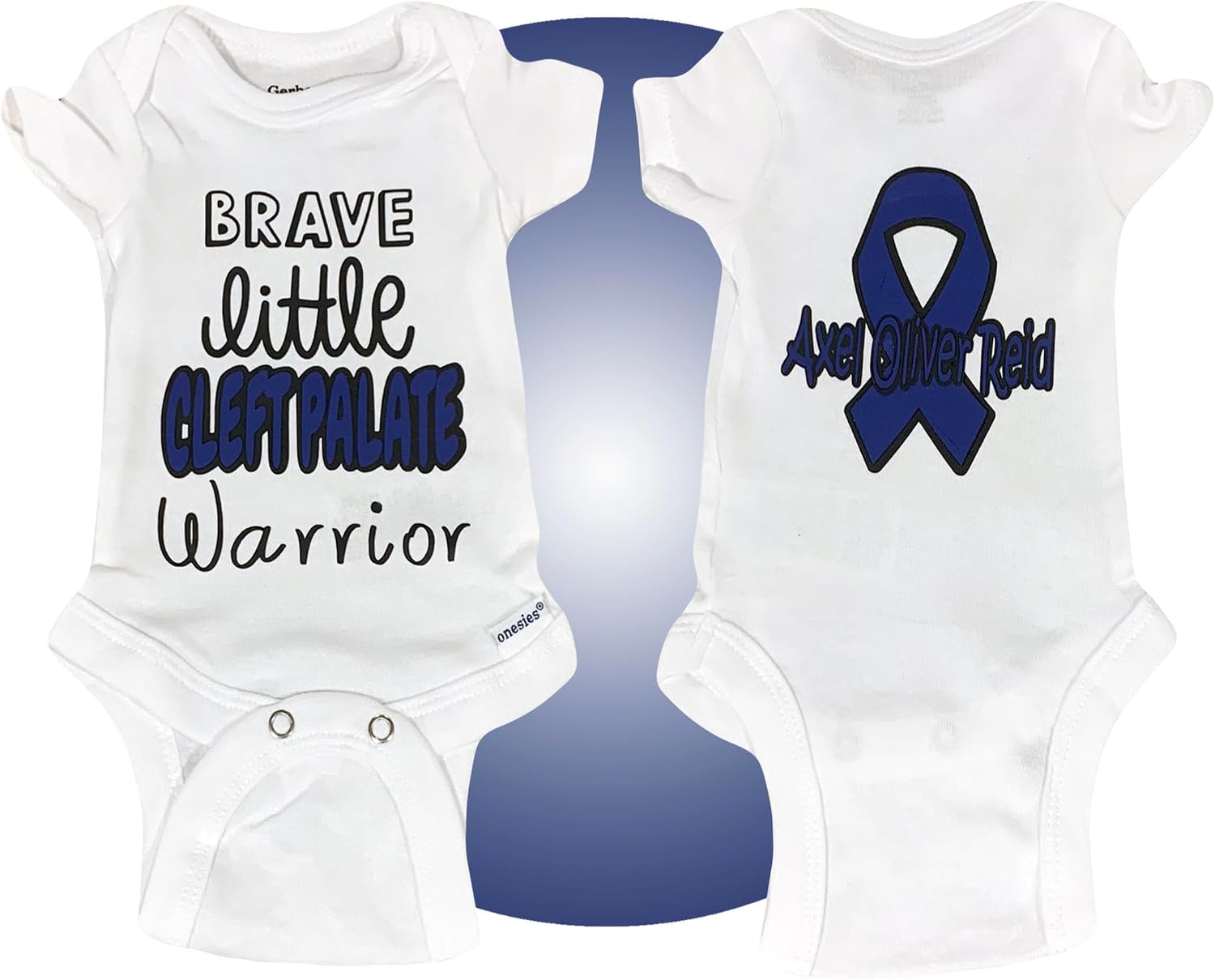 Cleft Lip Bodysuits - Personalized Cleft Palate Clothing for Babies - Gift Wrapped - Unisex Sizing 100% Cotton - Cleft Palate Clothing - Bilateral Unilateral Cleft White image 3