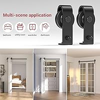 Vista 24 de CCJH 10.6FT/127’’ Sliding Track Bi-Folding Barn Door Hardware Kit Top Mount for 8 Doors,Max Door Width 15.6'', Heavy Duty (No Doors, Hardware Only)
