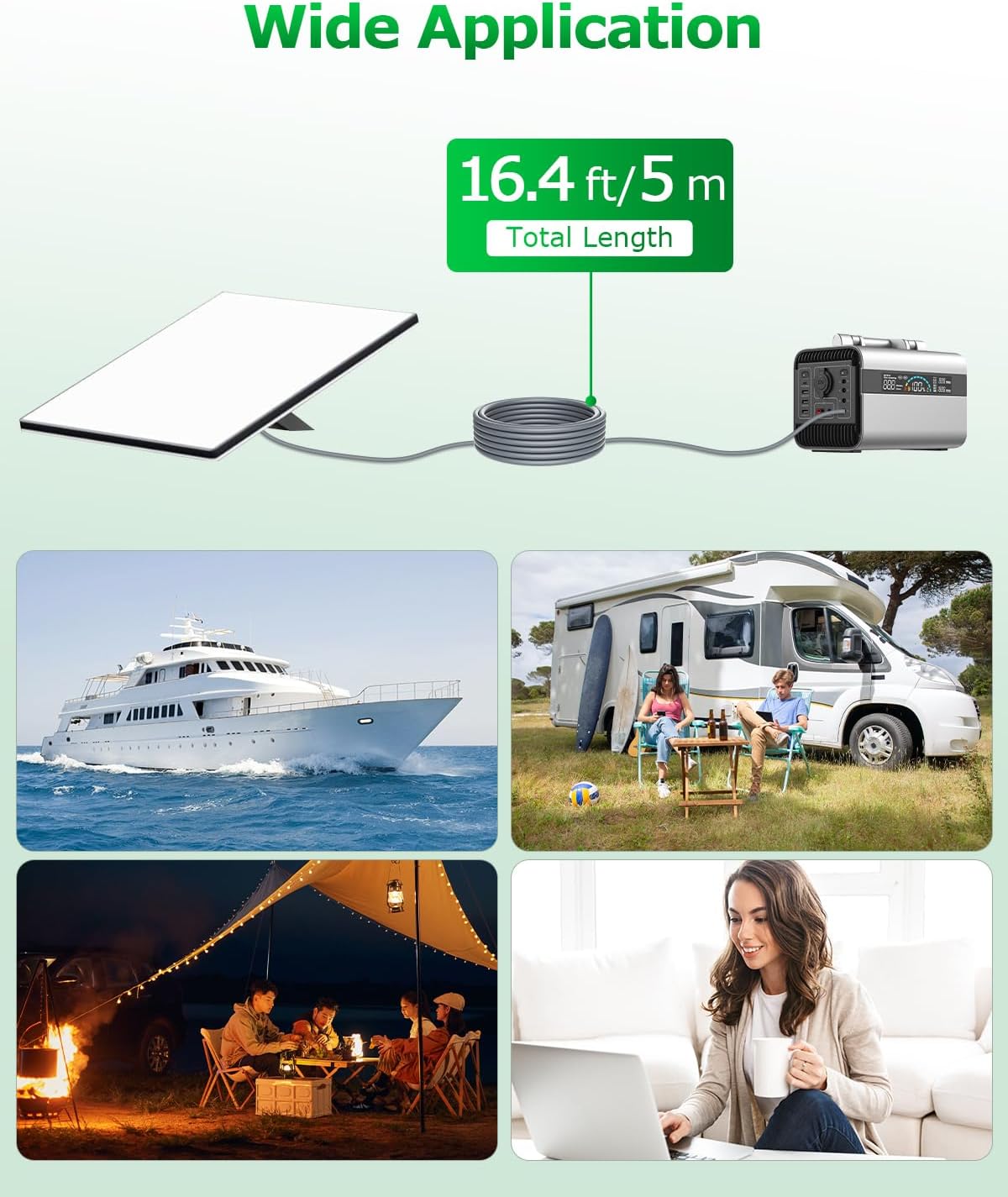 Starlink Mini Cable 16.4FT Starlink Mini DC to DC Power Cable for Accessories Replacement Cord DC to DC Power Cord 5.5 * 2.1mm Outdoor Waterproof 18AWG 5M/16.4FT Gray - Image 7