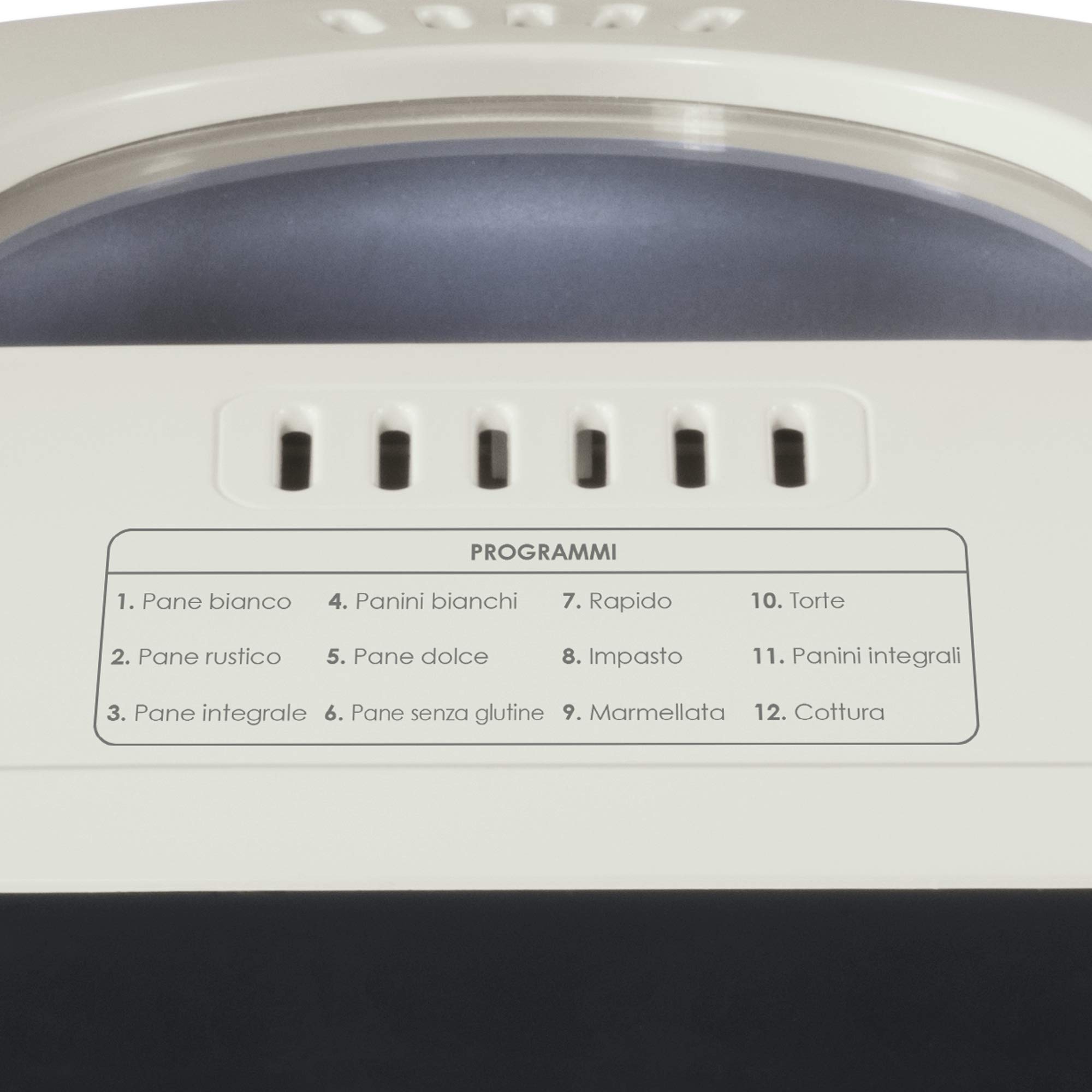 Imetec Machine à Pain PaneMio, 12 Programmes, 550 W, Pétrin à Levure et Cuisson, Panier à Pain, Accessoire à Sandwich, 3 Niveaux de Brunissage, Démarrage Programmable