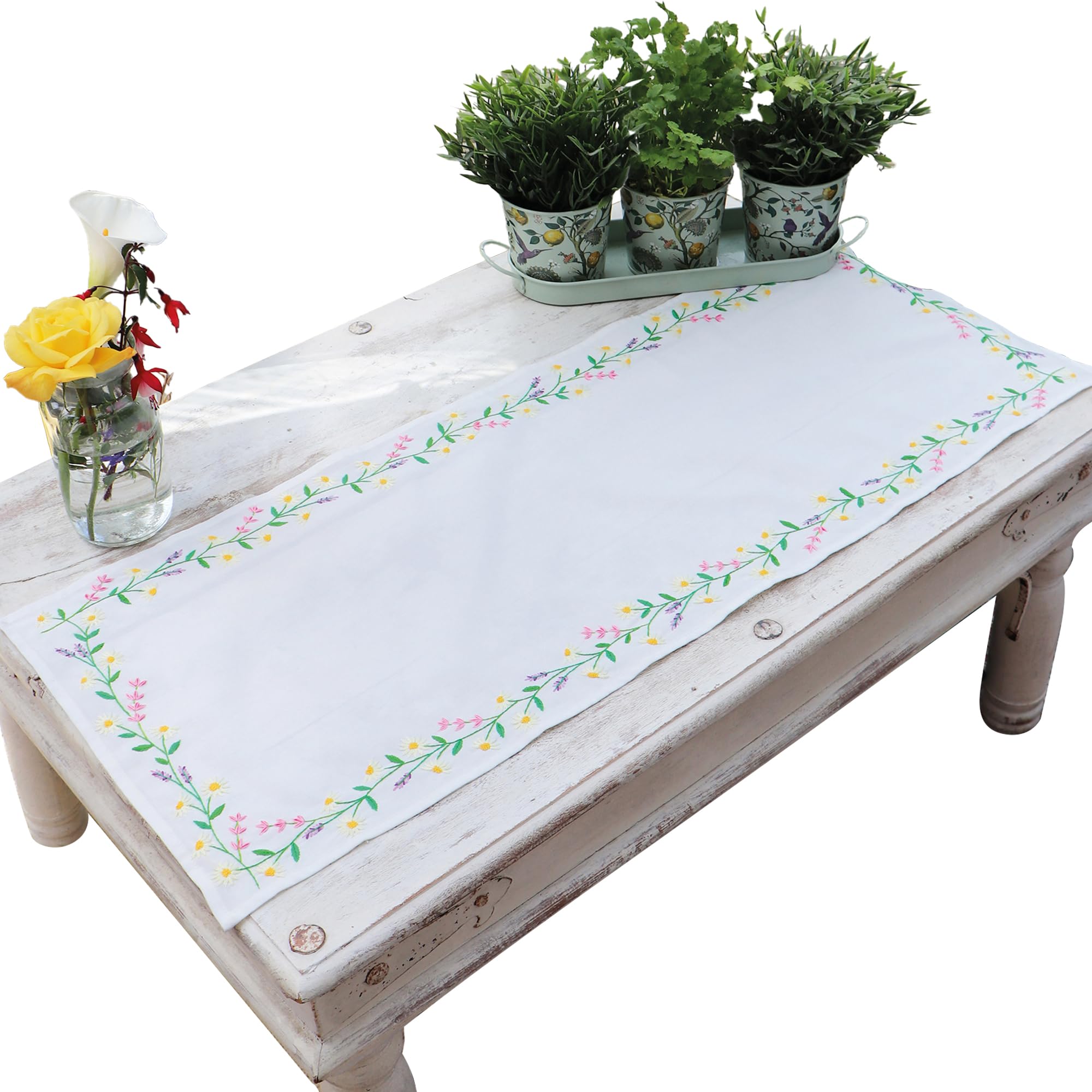 Trimits Embroidery Kit Table Runner Daisy Chain