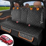 Waterproof Car Seat Cover for Dogs – Heavy Duty Nonslip Bench Seat Protector with Side Flaps, Scratchproof Soft Pet Backseat Cover for Cars, Trucks, SUVs, Universal