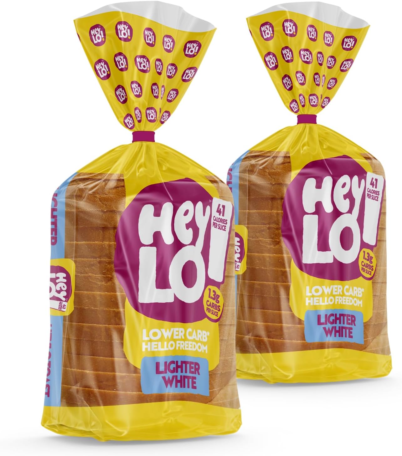 Lighter White Keto Bread 2 x 300g | Fresh, 5-Day Shelf Life, Freezable | Low Carb, Low Cal Sliced Loaf for Sandwiches, Toast & Keto Snacks