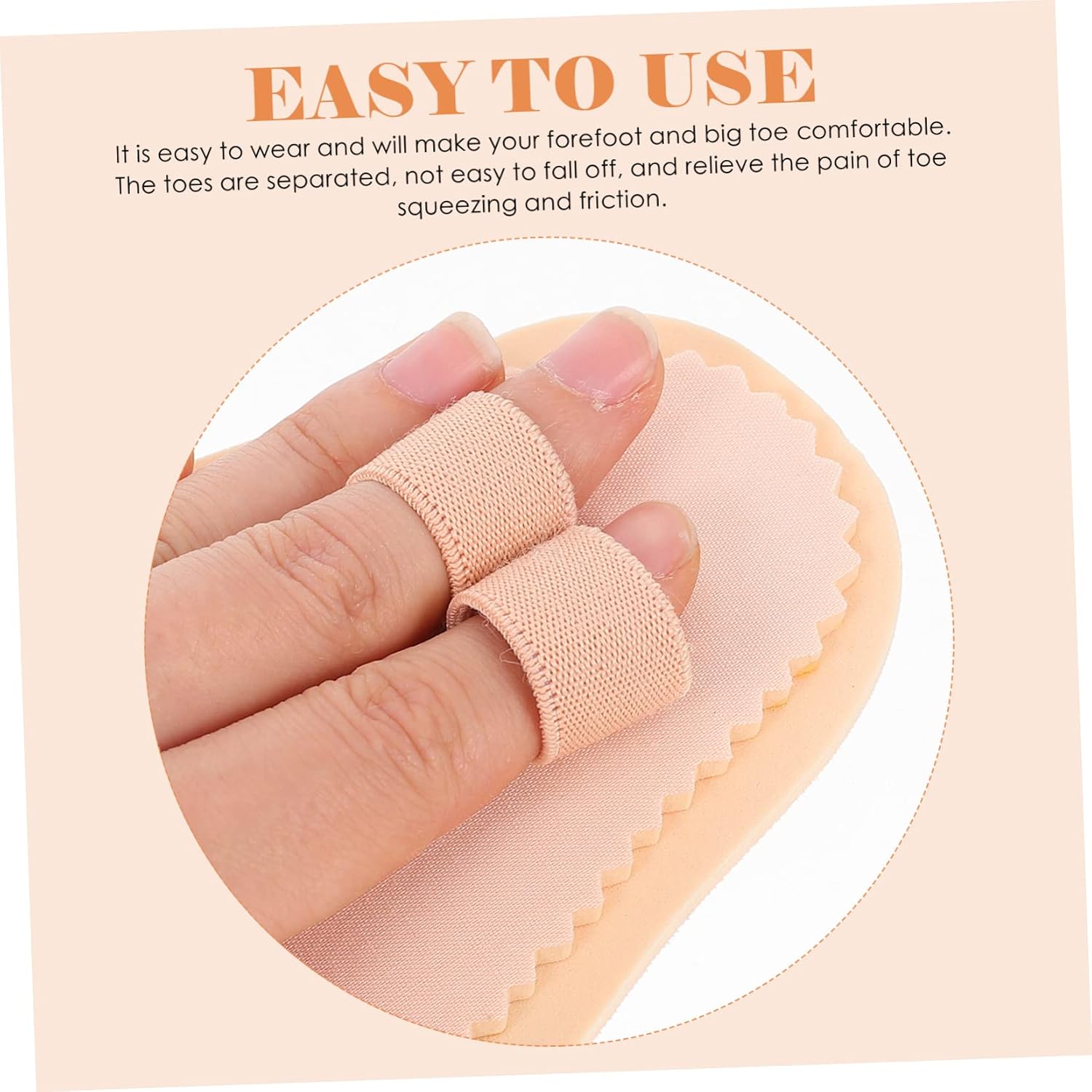 KOMBIUDA 4pcs Toe Separators for Foot Pads Hallux Essentials Dr Alternative Comfortable Easy to Wear